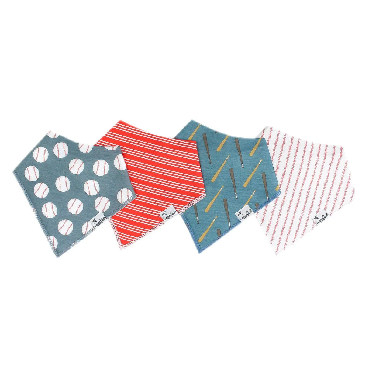 4 Pack Baby Bandana Bibs - Slugger