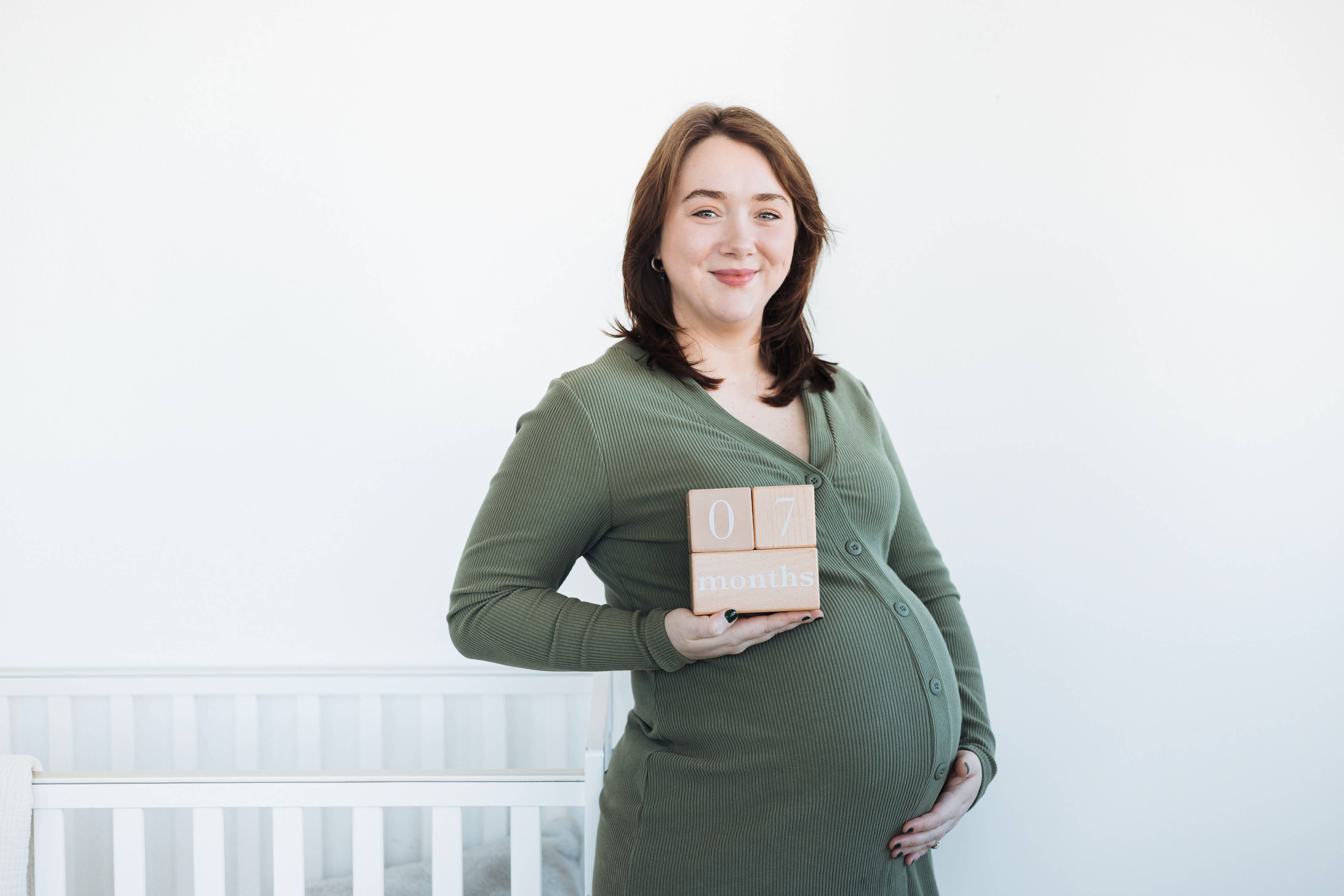 Natural Wooden Milestone Blocks Photo Prop