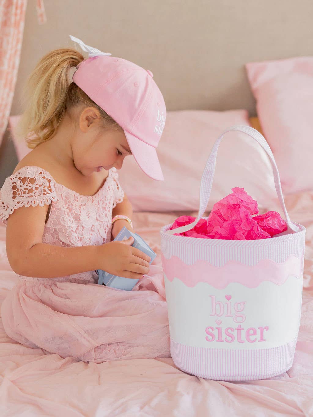 Big Sister Bow Baseball Hat (Baby, Youth)