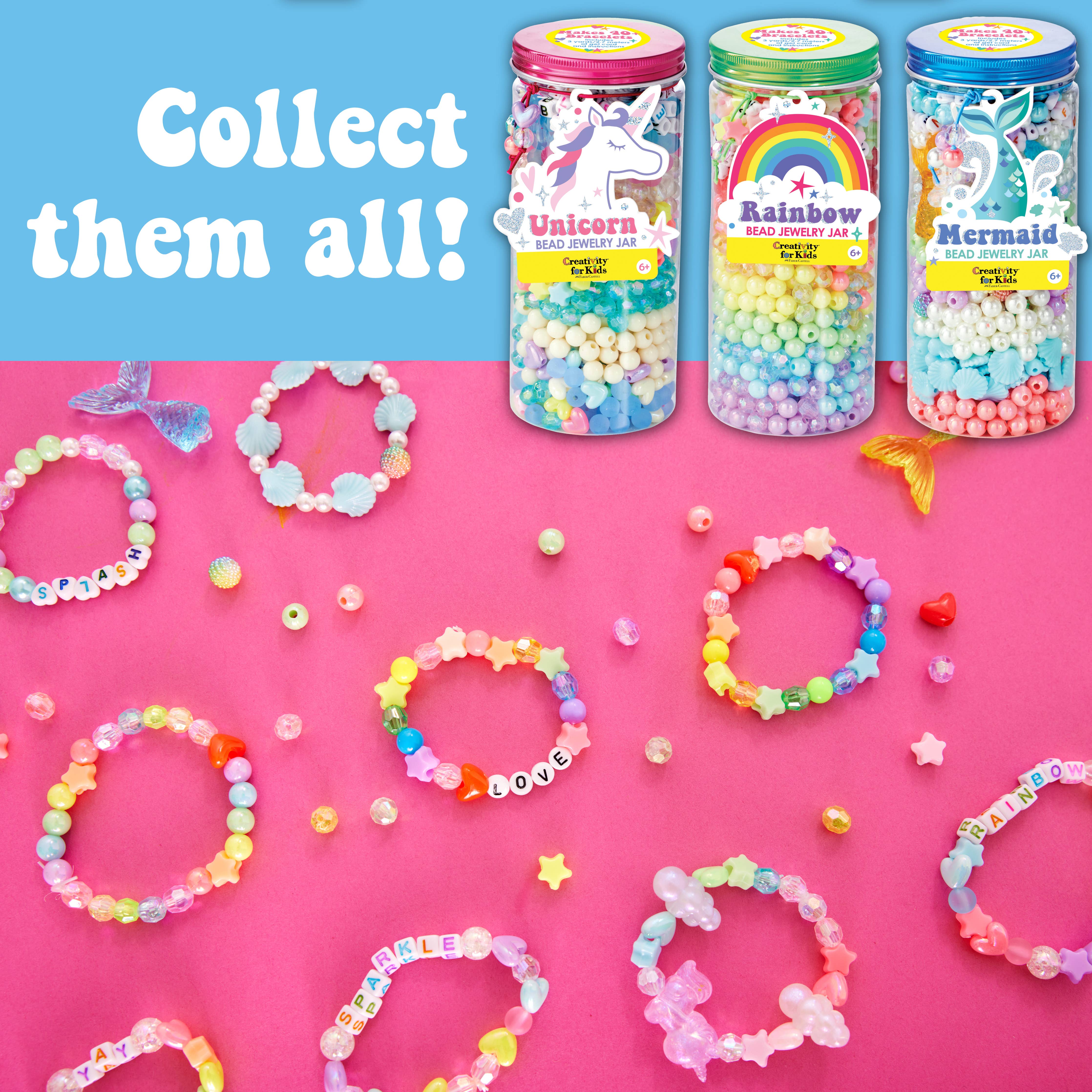 Bead Jewelry Jar Unicorn - DIY Bracelet Craft Kit for Kids