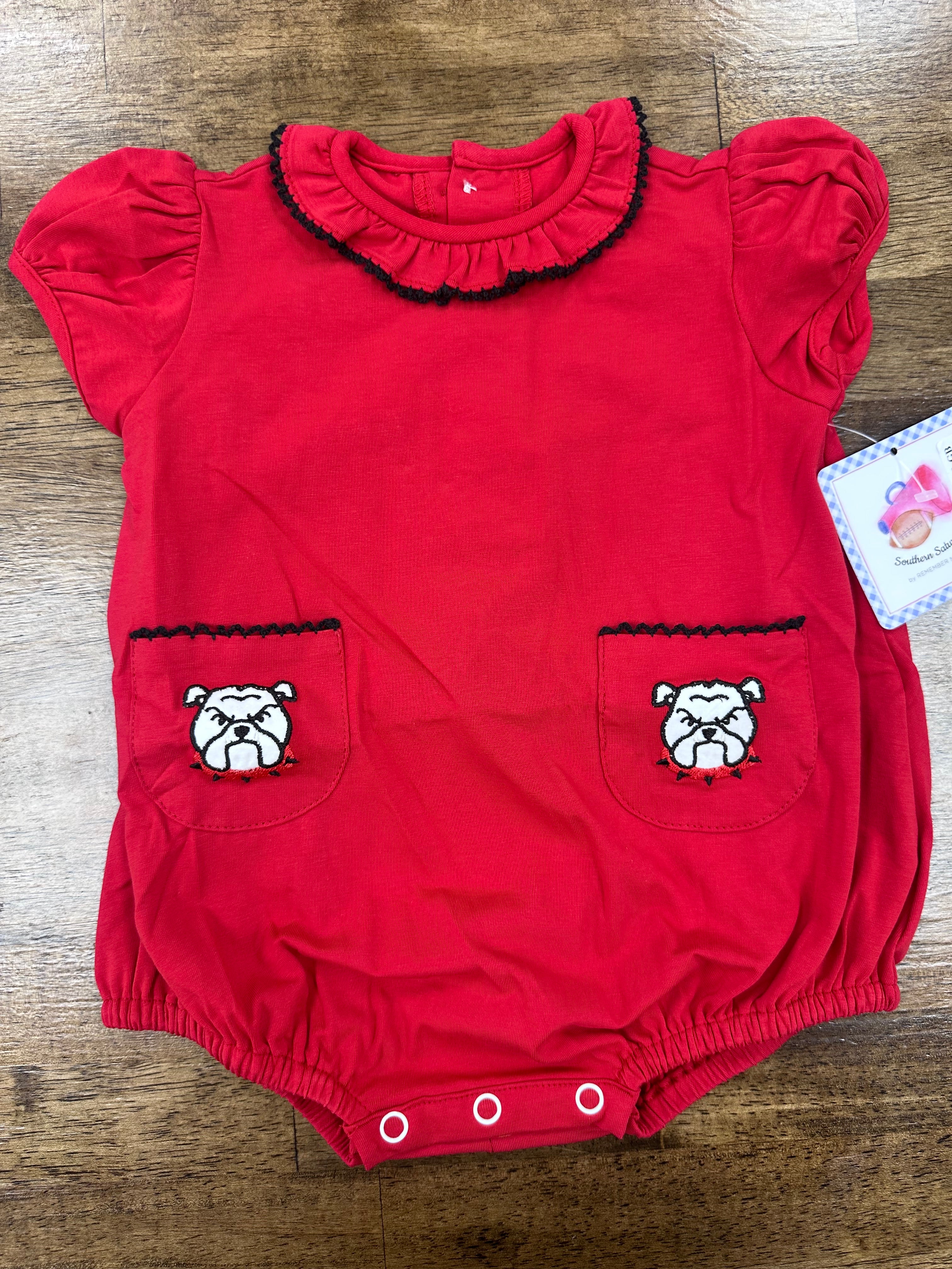 Bulldog Red/Black Girl Bubble