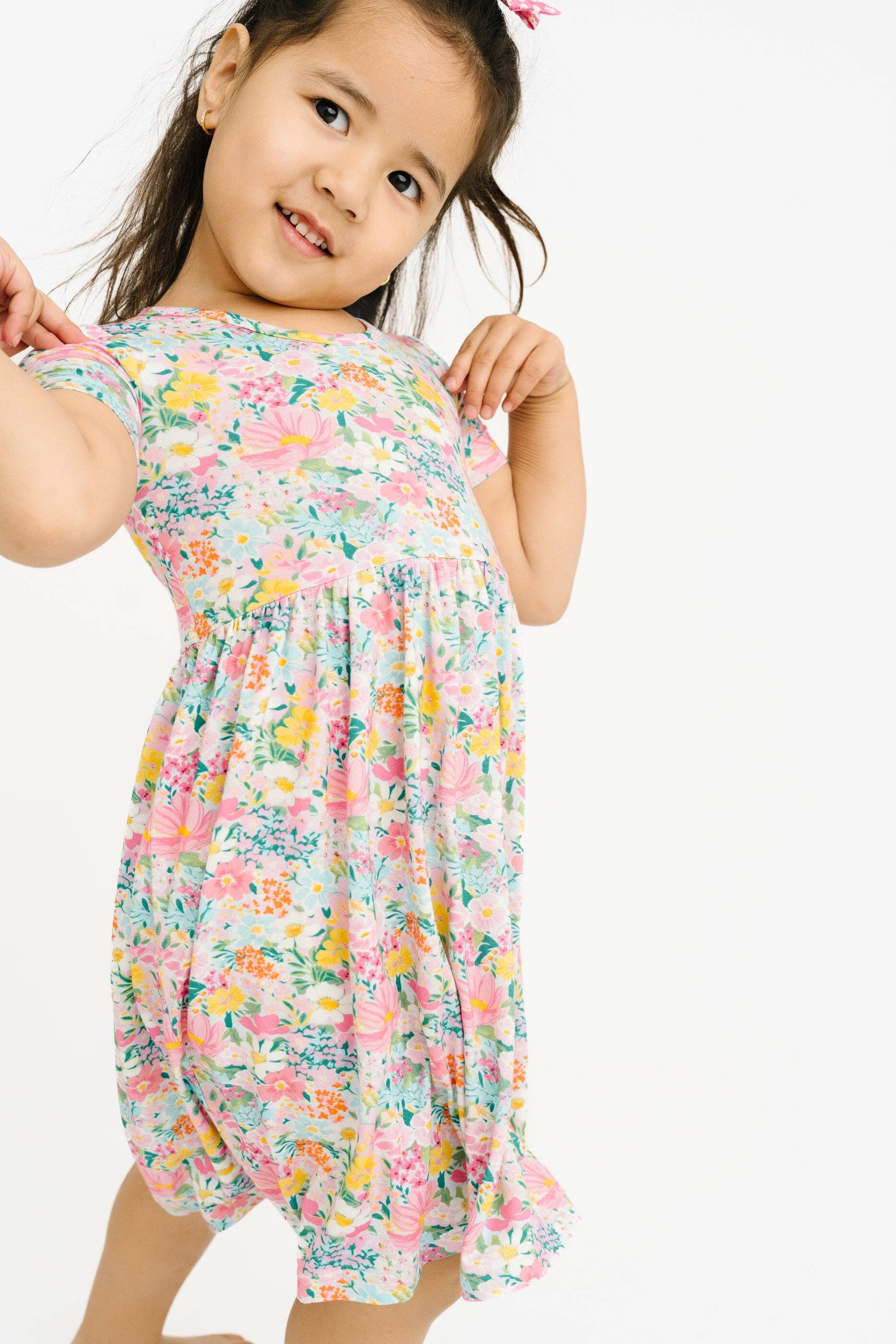 Garden Glow Short Sleeve Bamboo Dress