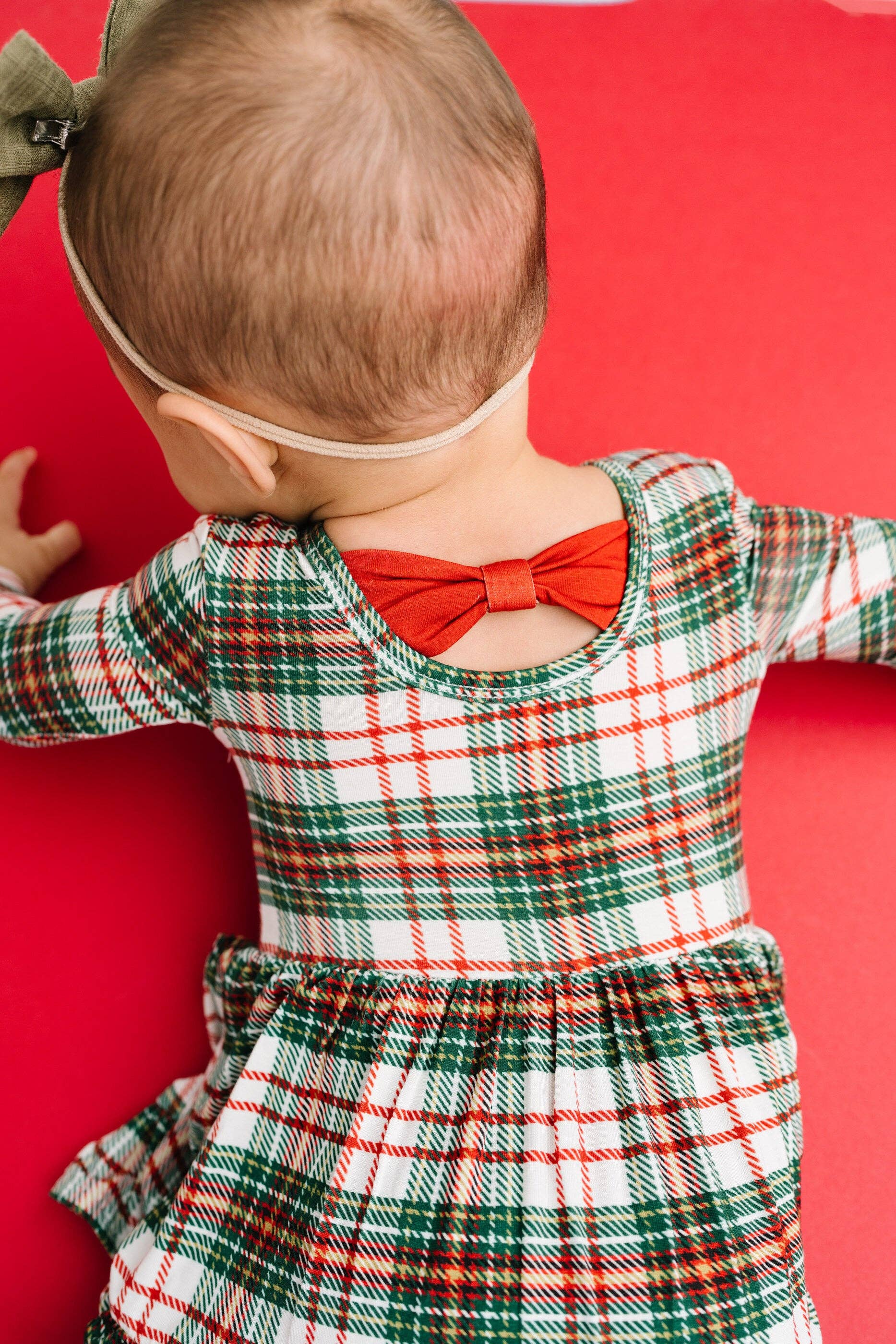 Christmas Plaid Bodysuit Bamboo Dress