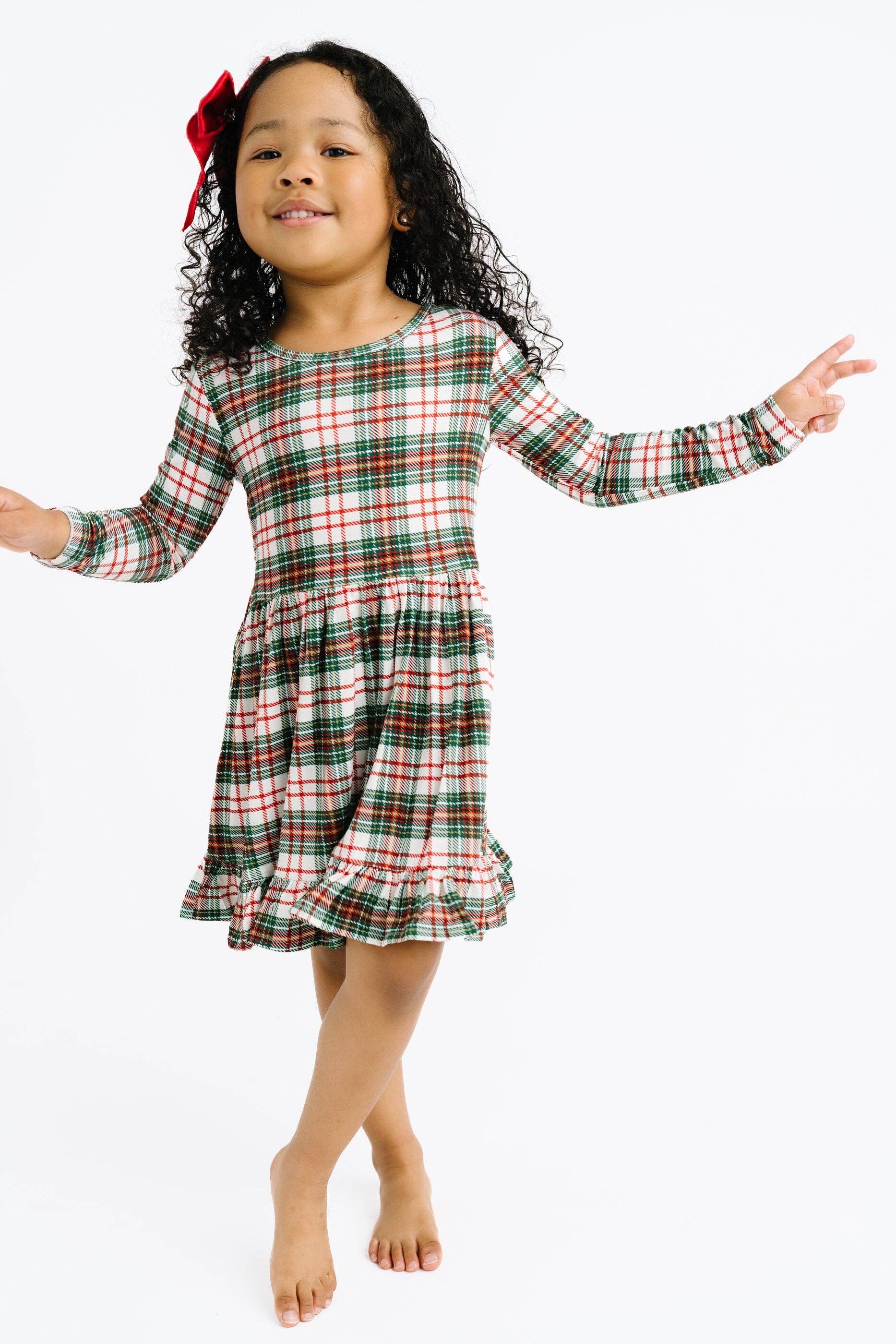 Christmas Plaid Bamboo Dress