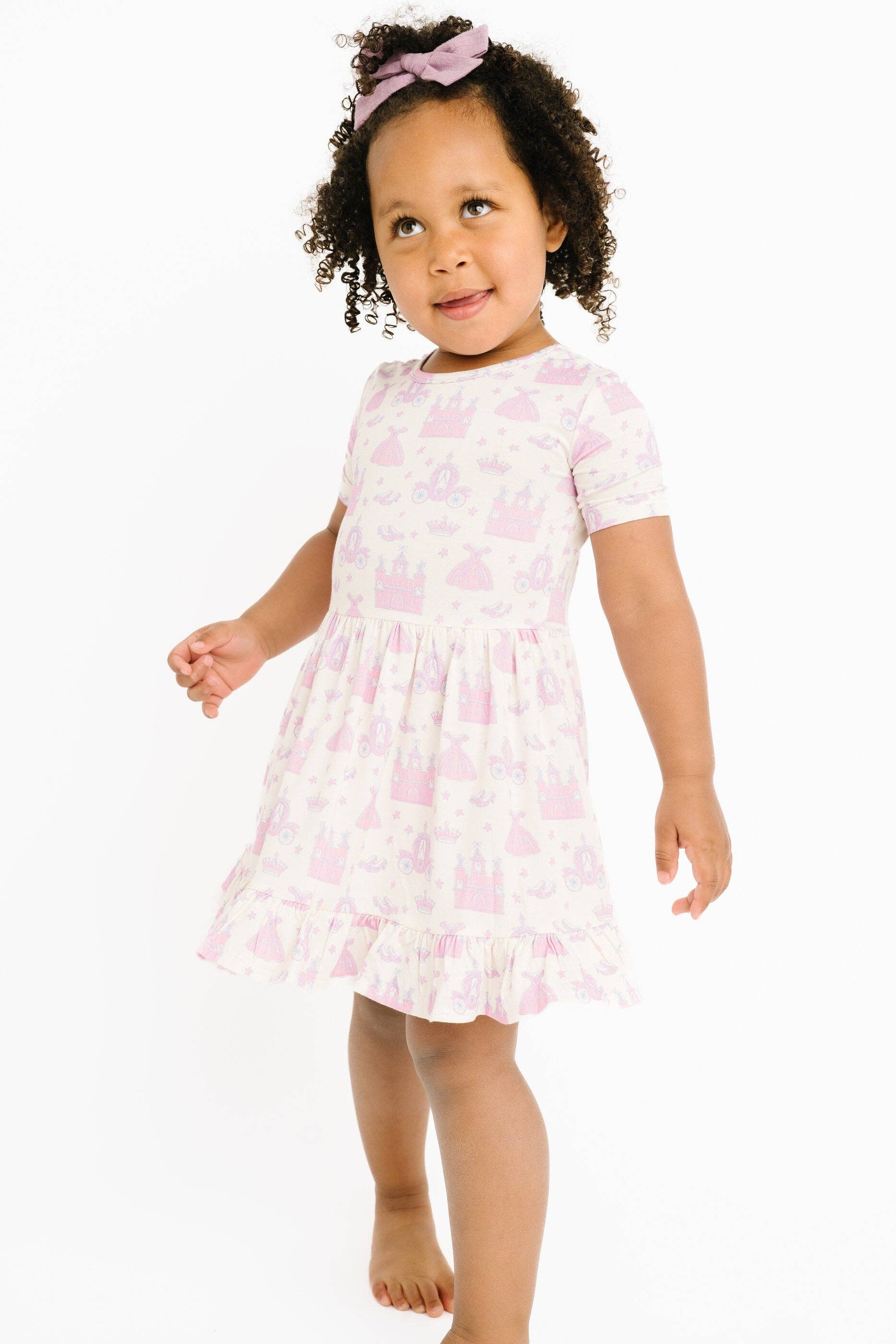 fairytale dress short Fairytale Tiered Sequins Bow Satin Short Flower Girl Dresses