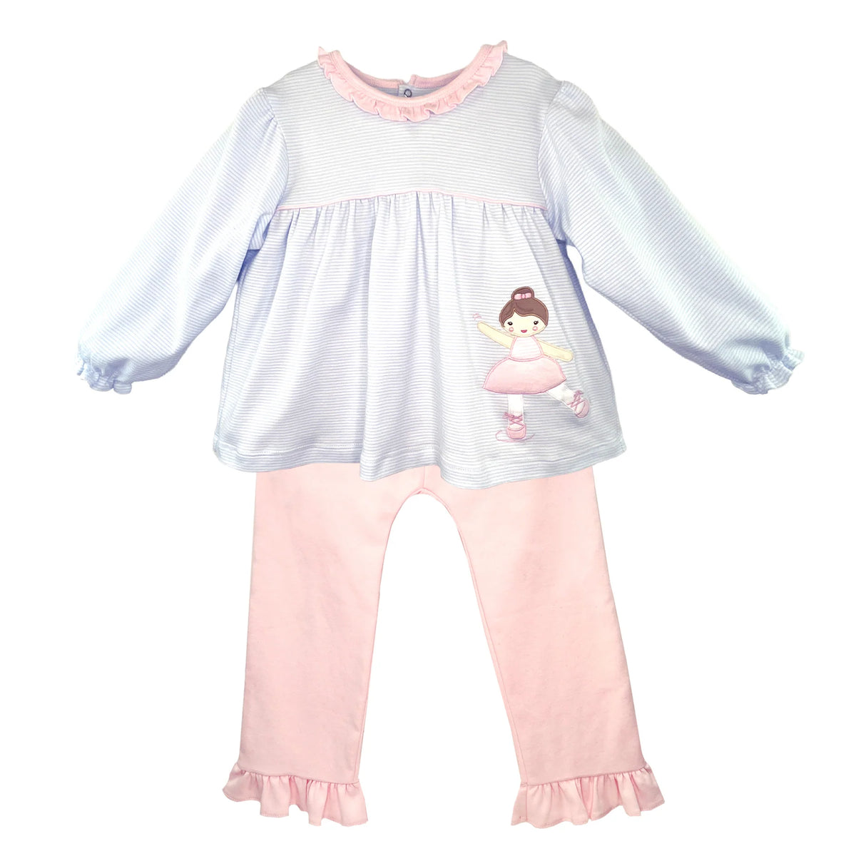 Ballerina Applique Knit Top & Pant Set