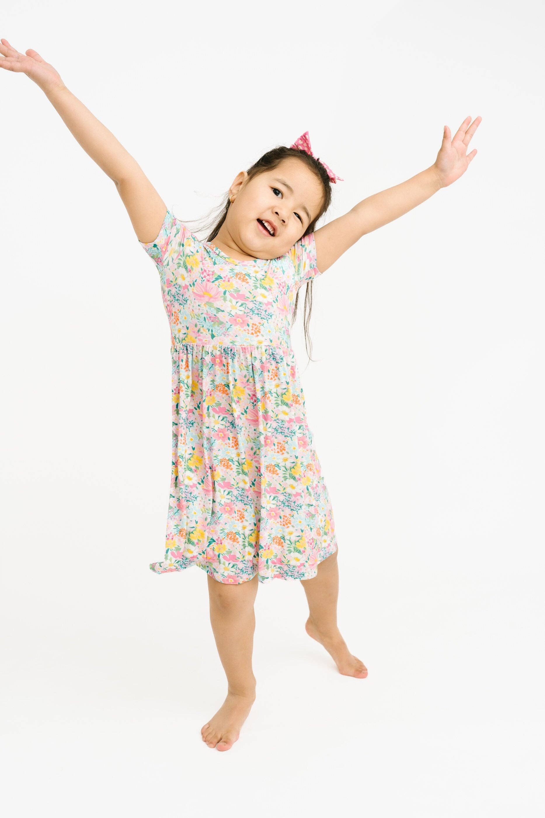Garden Glow Short Sleeve Bamboo Dress