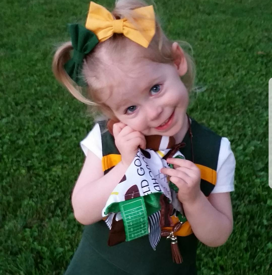 Football Baby Learning Lovey Tag Stroller Toy 10" x 10"