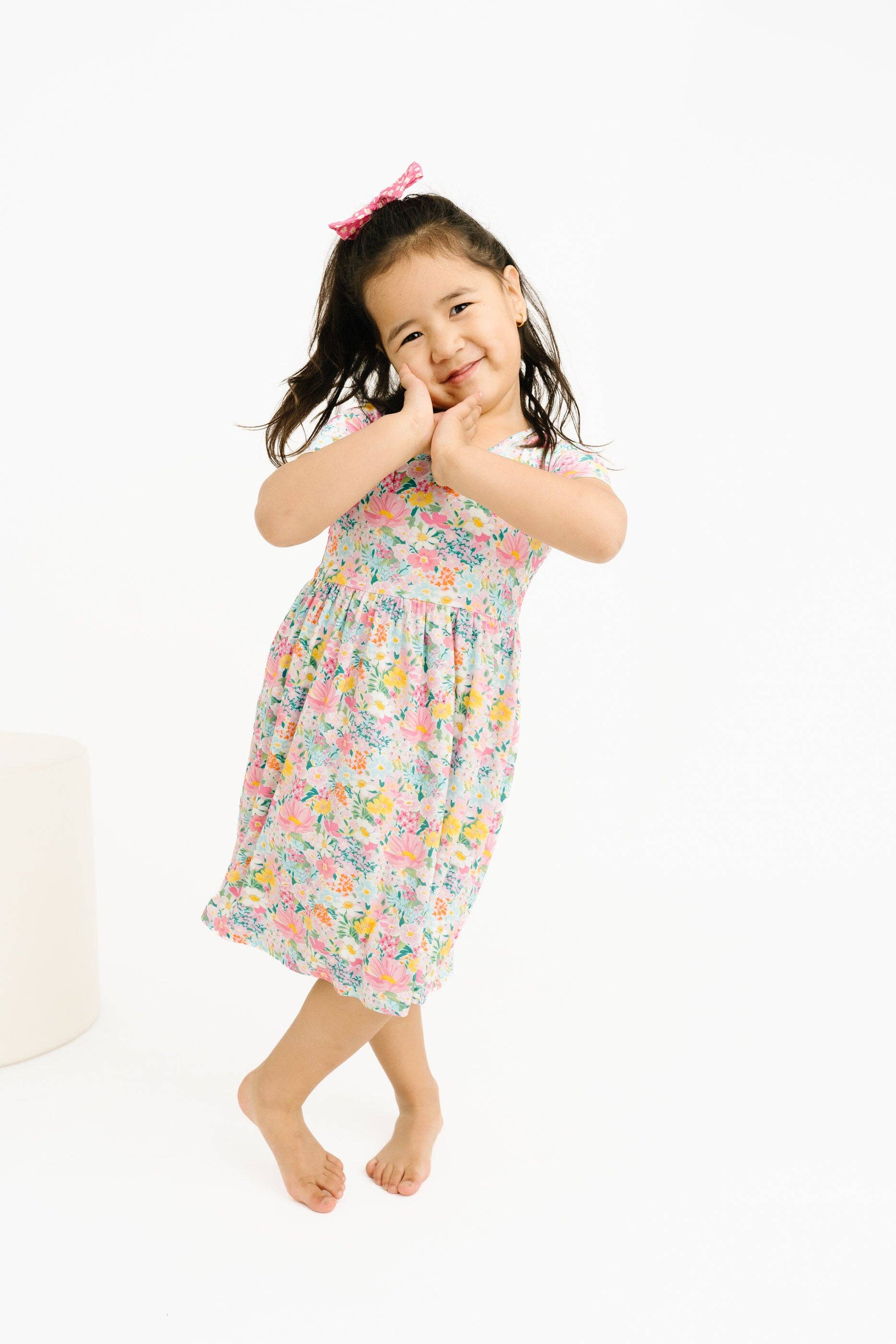 Garden Glow Short Sleeve Bamboo Dress
