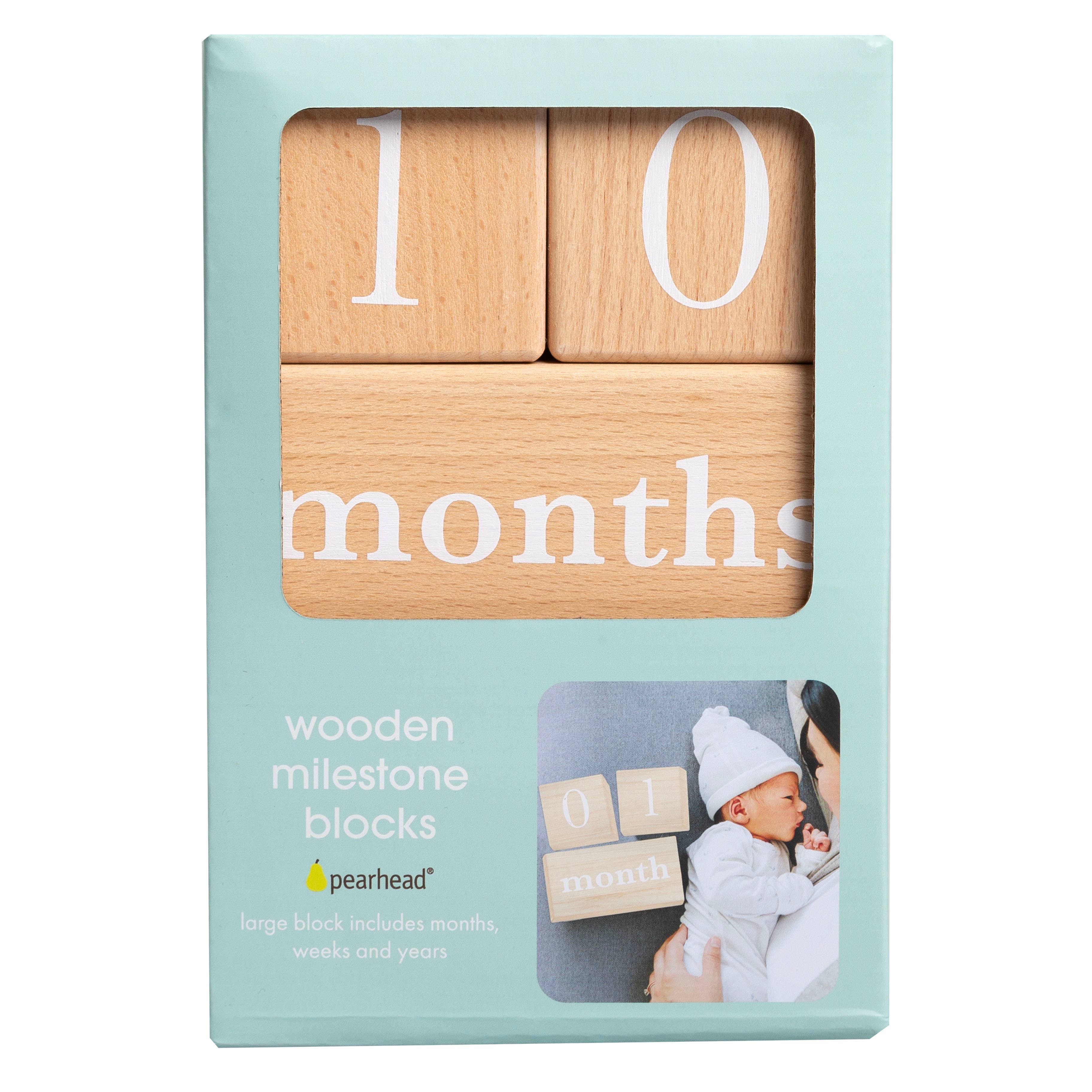 Natural Wooden Milestone Blocks Photo Prop