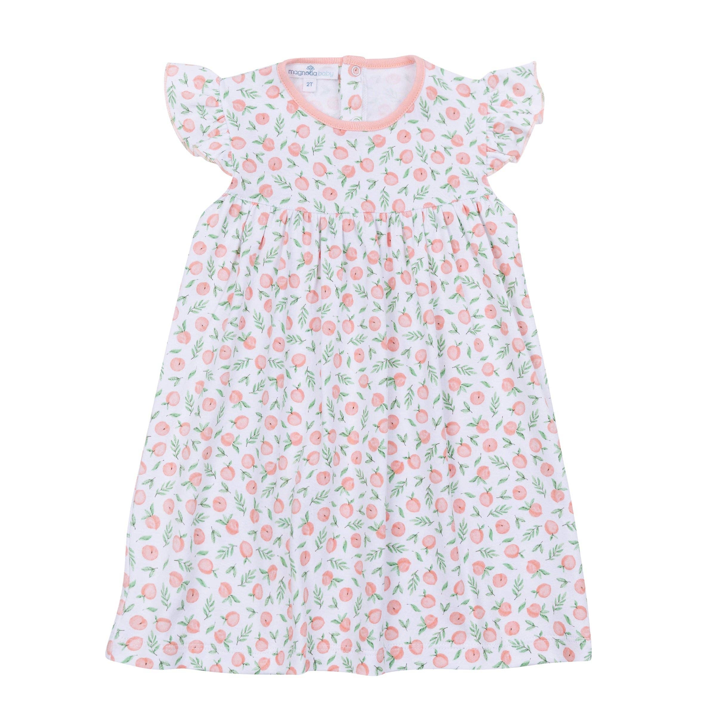 Summer Peaches Print Dress