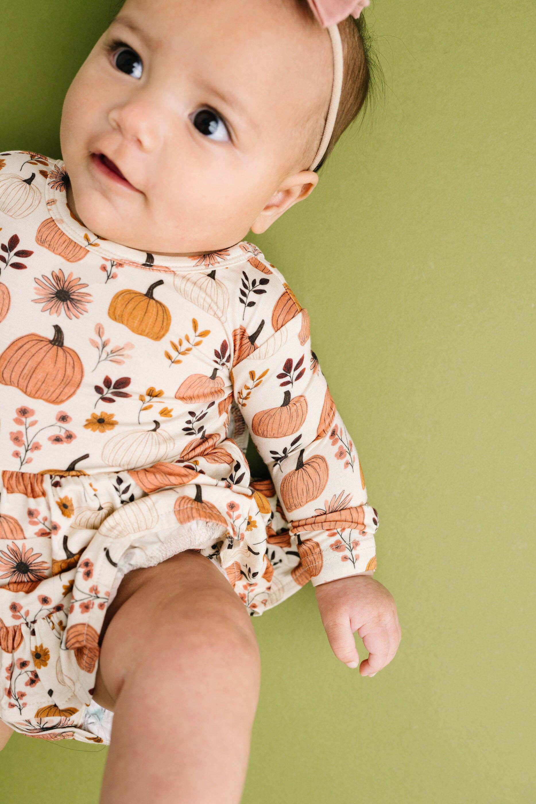 Pumpkin Garden Bodysuit Bamboo Dress