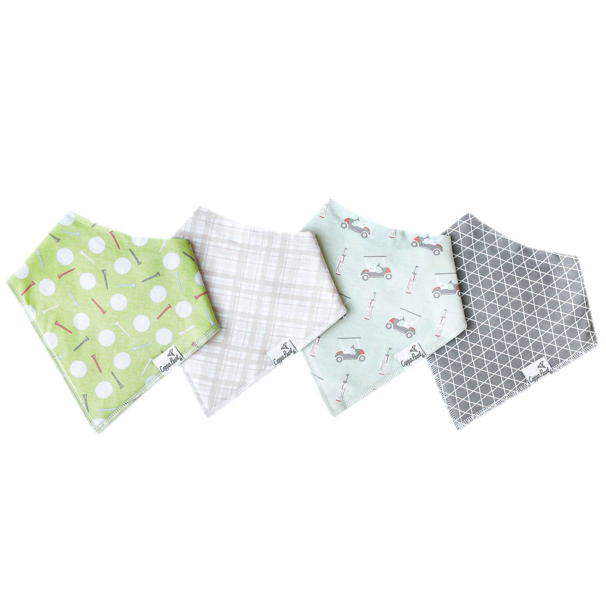4 Pack Baby Bandana Bibs - Bogey
