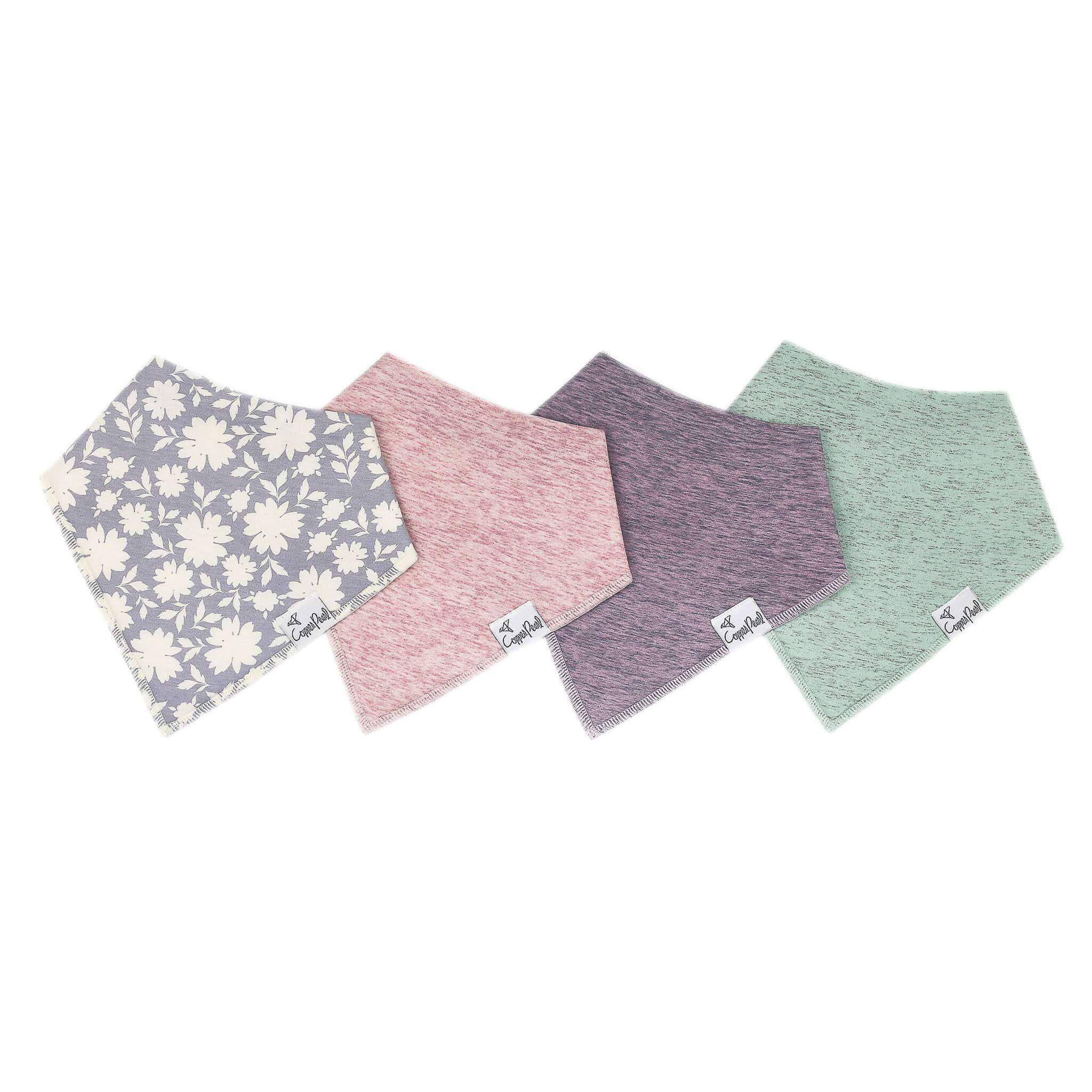 4 Pack Baby Bandana Bibs - Lacie