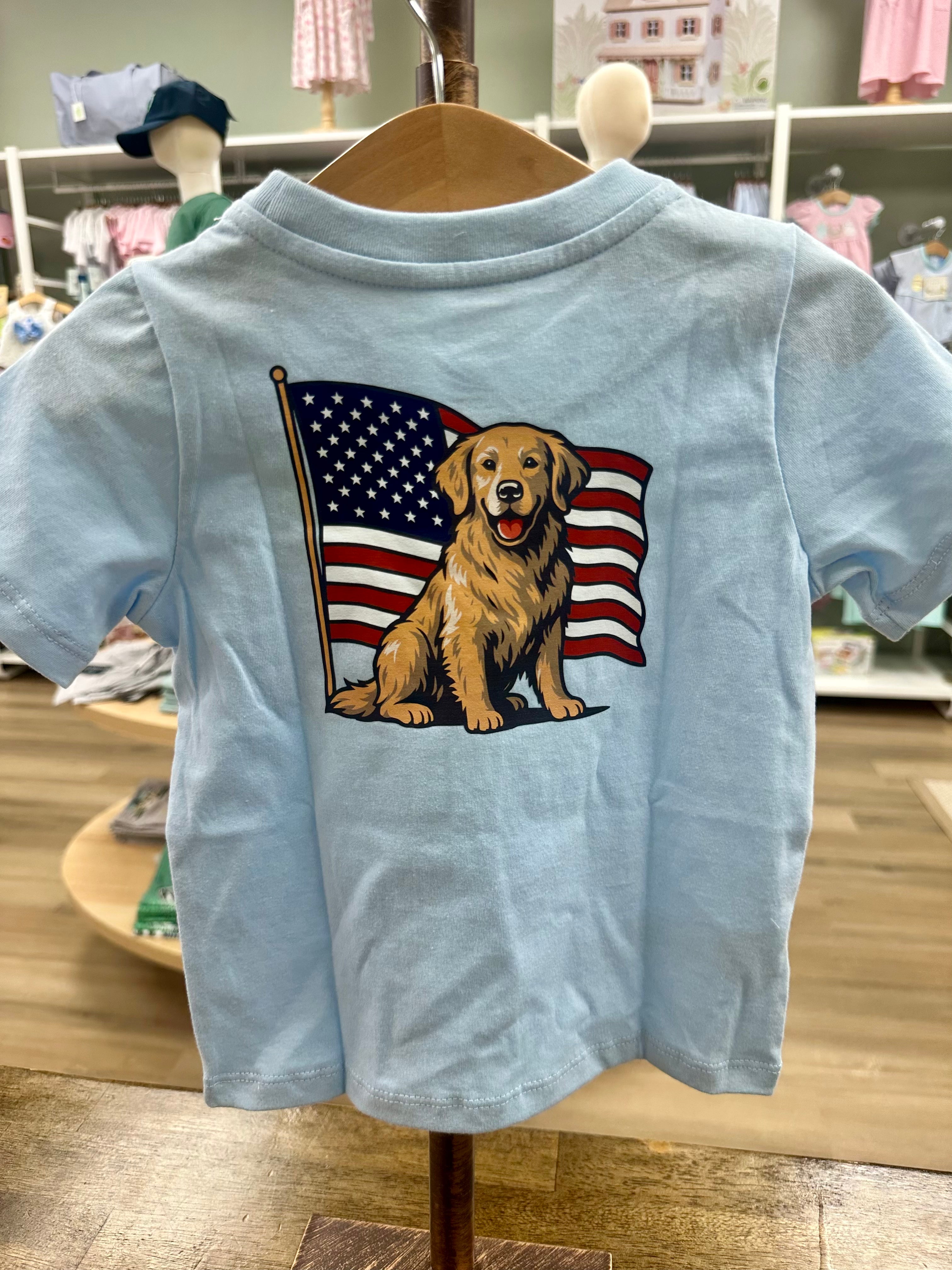 Asher-Solid Light Blue Labrador Graphic Tee