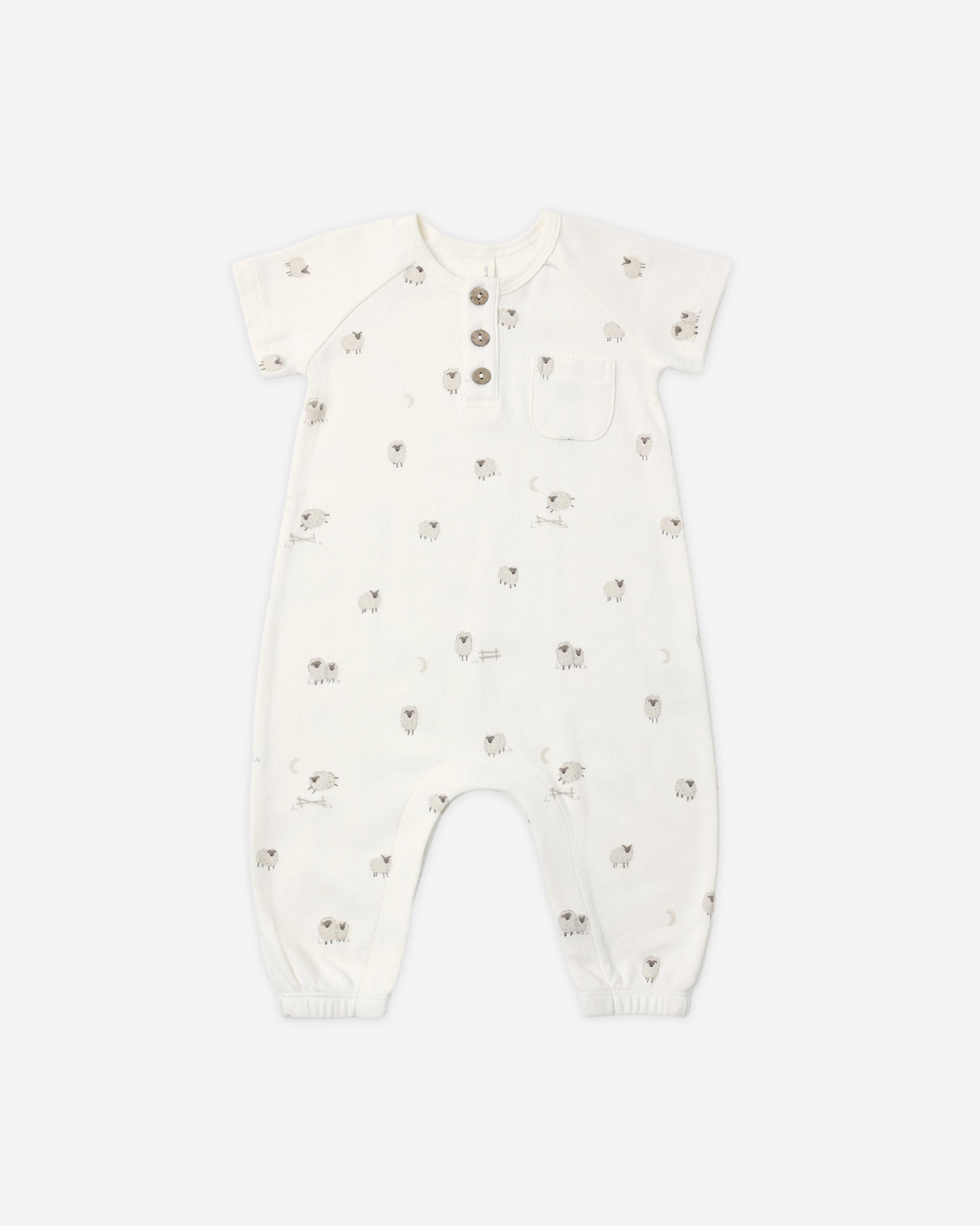 Short Sleeve Jumpsuit || Sheep