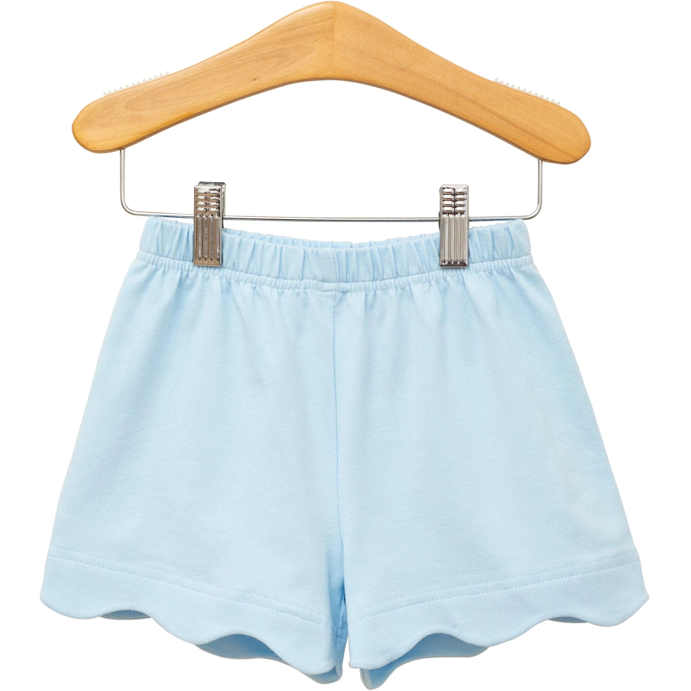 Scallop Shorts - Light Blue