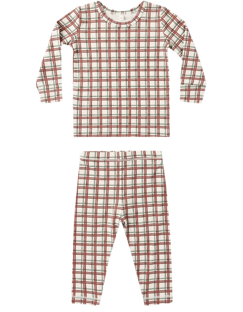 Bamboo Pajama Set Redwood Check