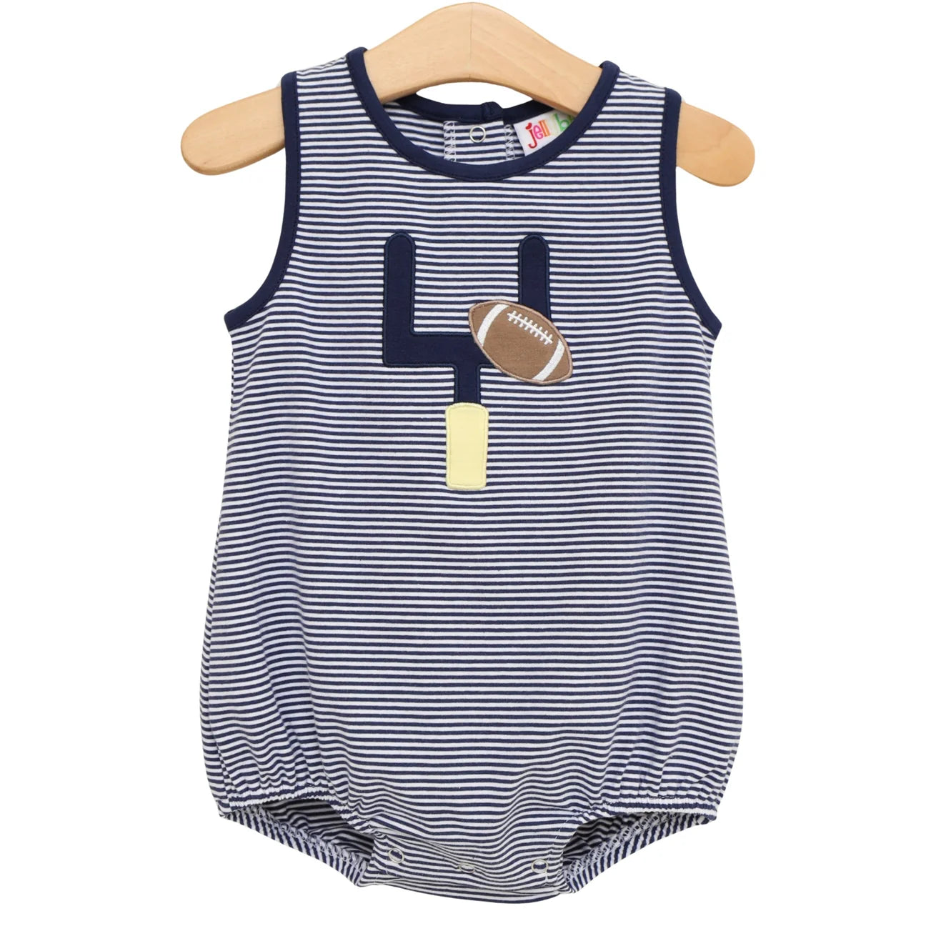 Down, Set, Hut Bubble- Navy Stripe