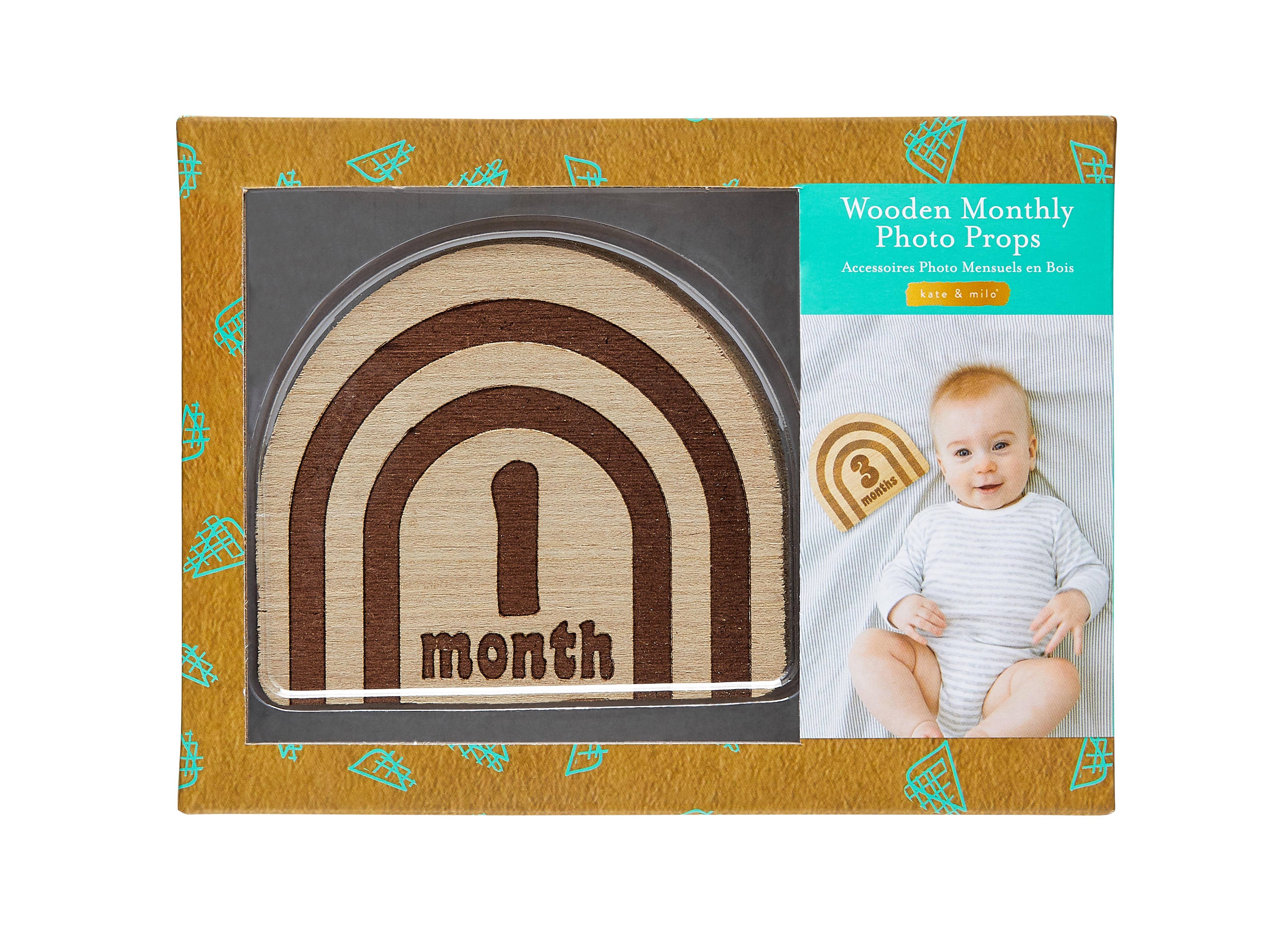 Rainbow Wooden Milestone Photo Props