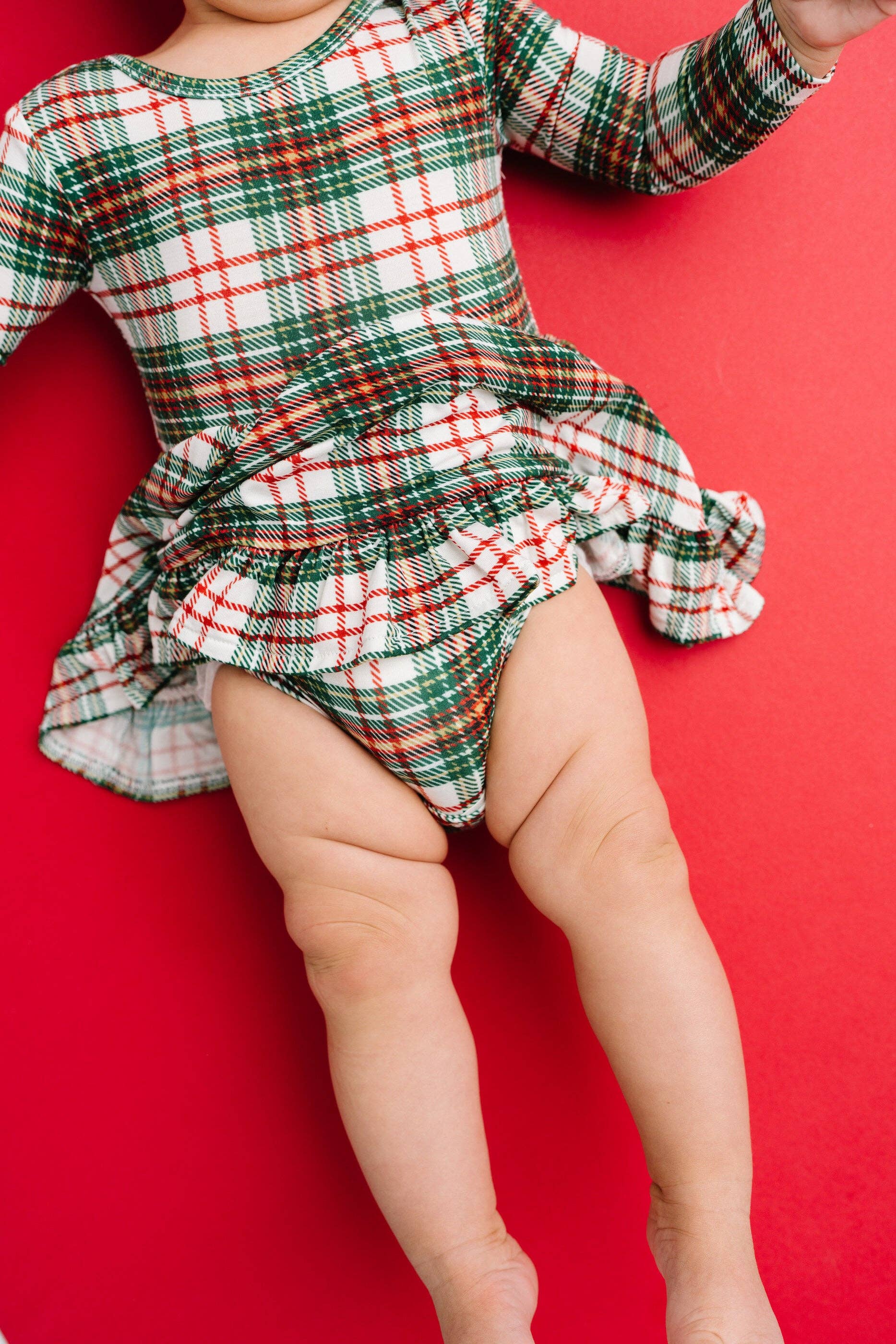 Christmas Plaid Bodysuit Bamboo Dress