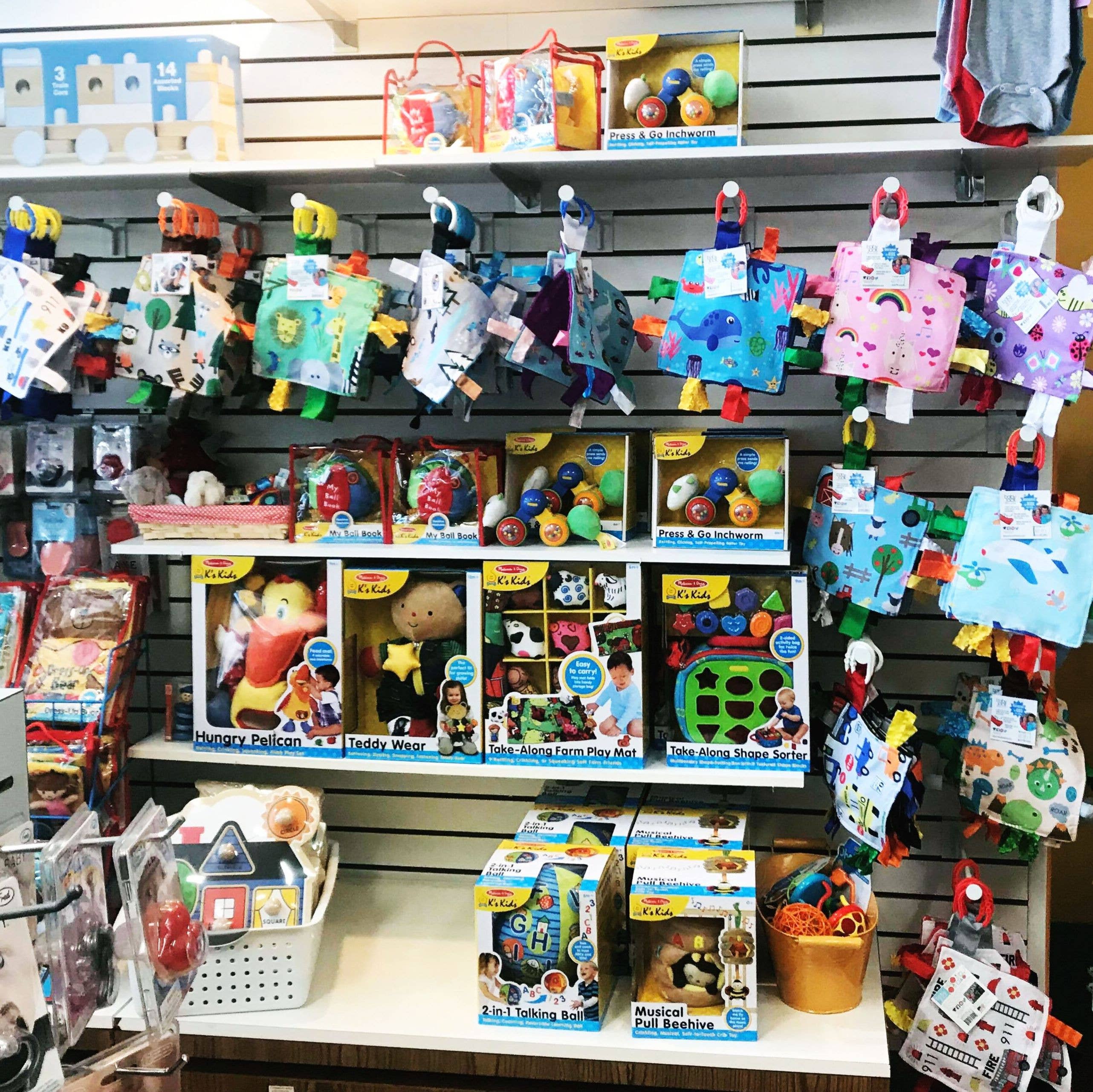 Space Rockets Crinkle Tag Square 8x8 Baby Teach @ Home Toy