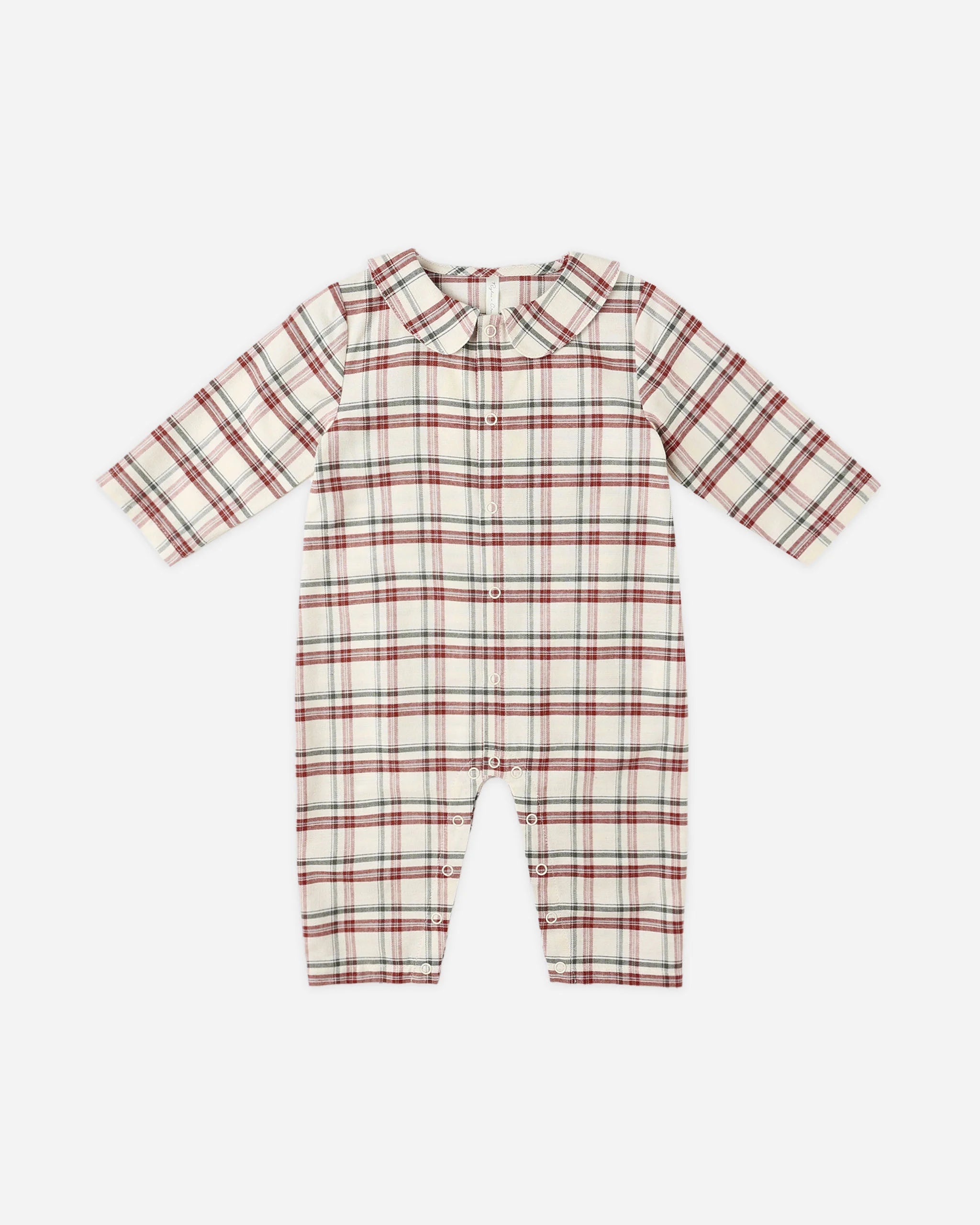 Baby Pajama Romper || Holiday Flannel