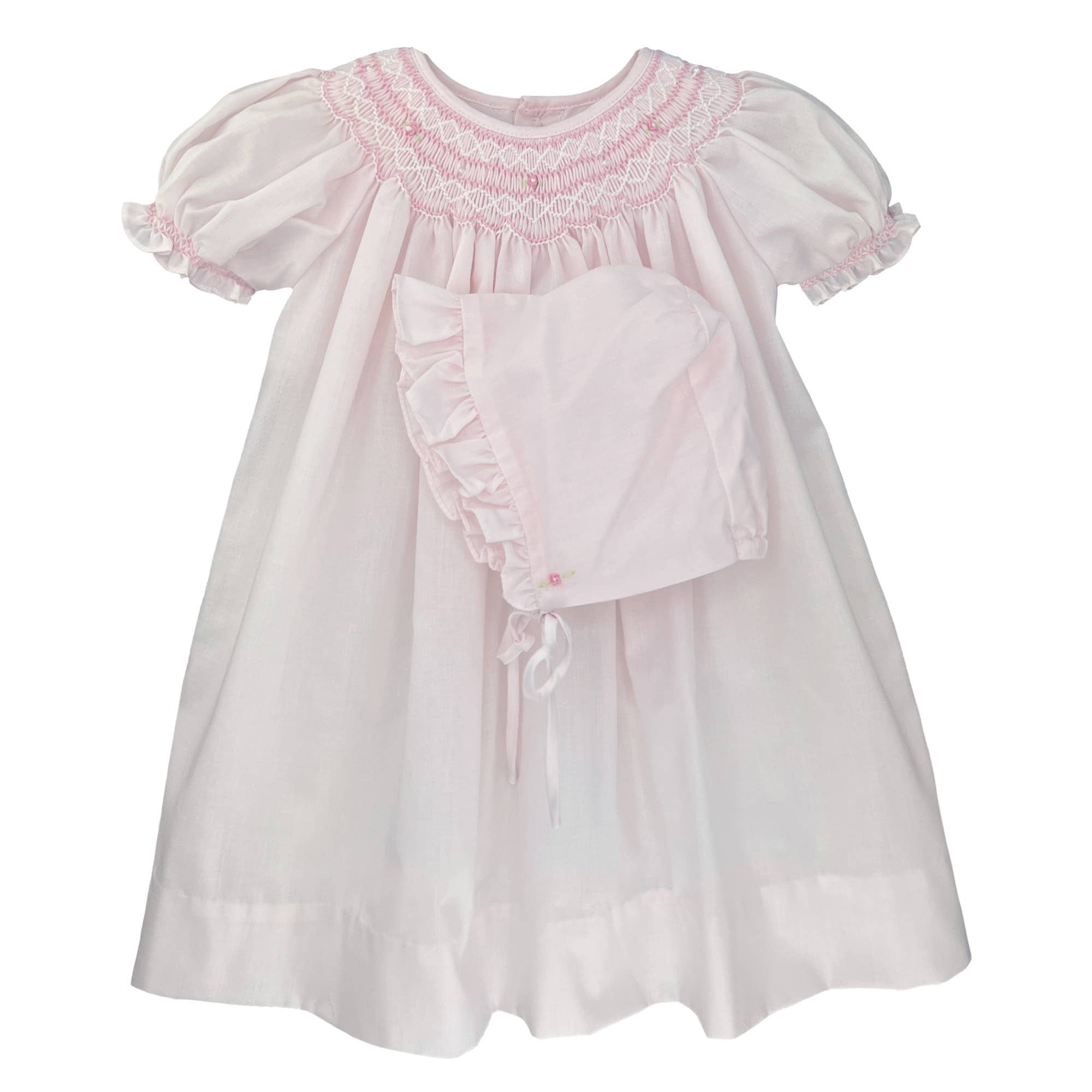 Bishop Smocked Daygown with Pearls