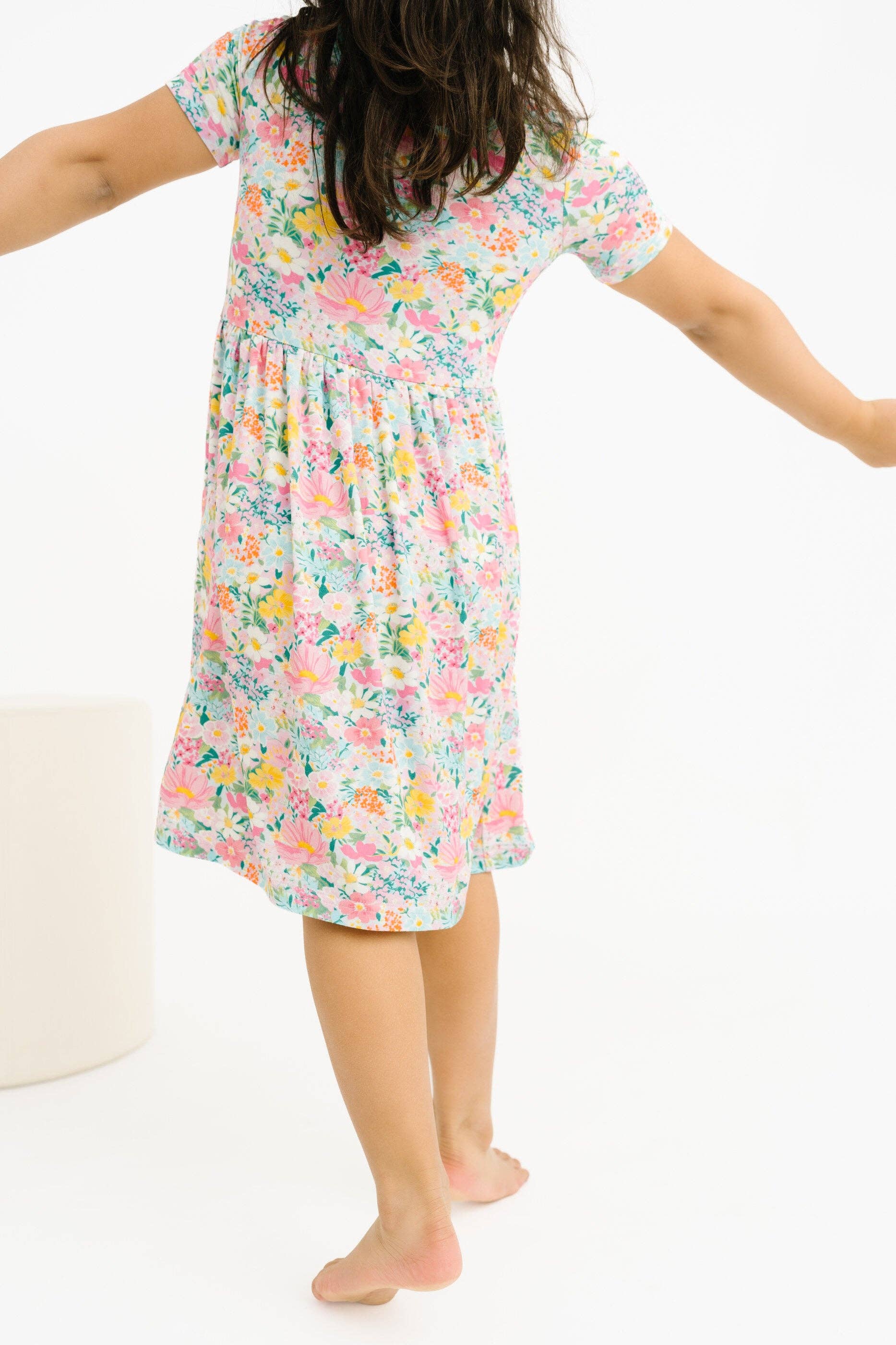 Garden Glow Short Sleeve Bamboo Dress