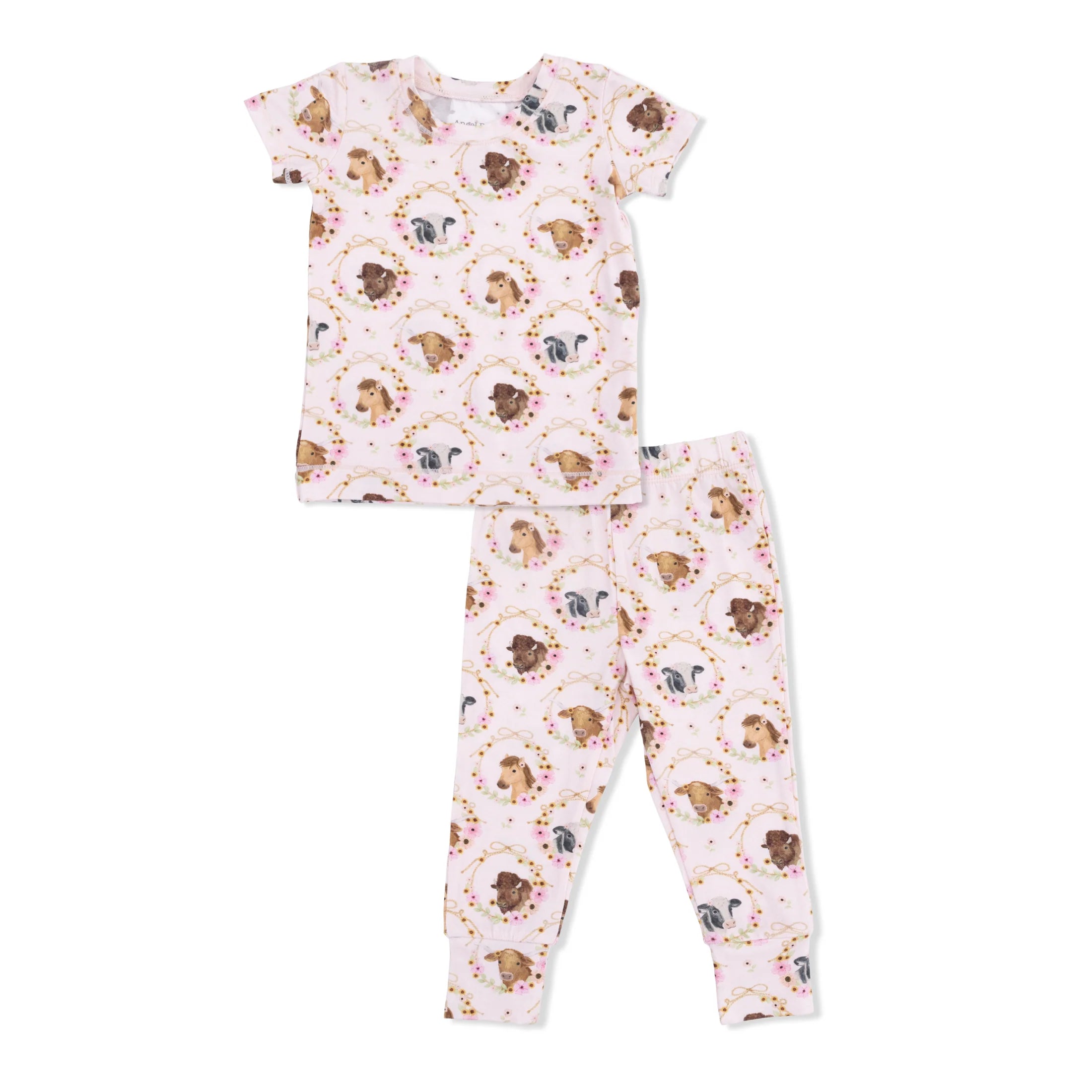 Cameo Farm Animals-Short Sleeve Loungewear Set