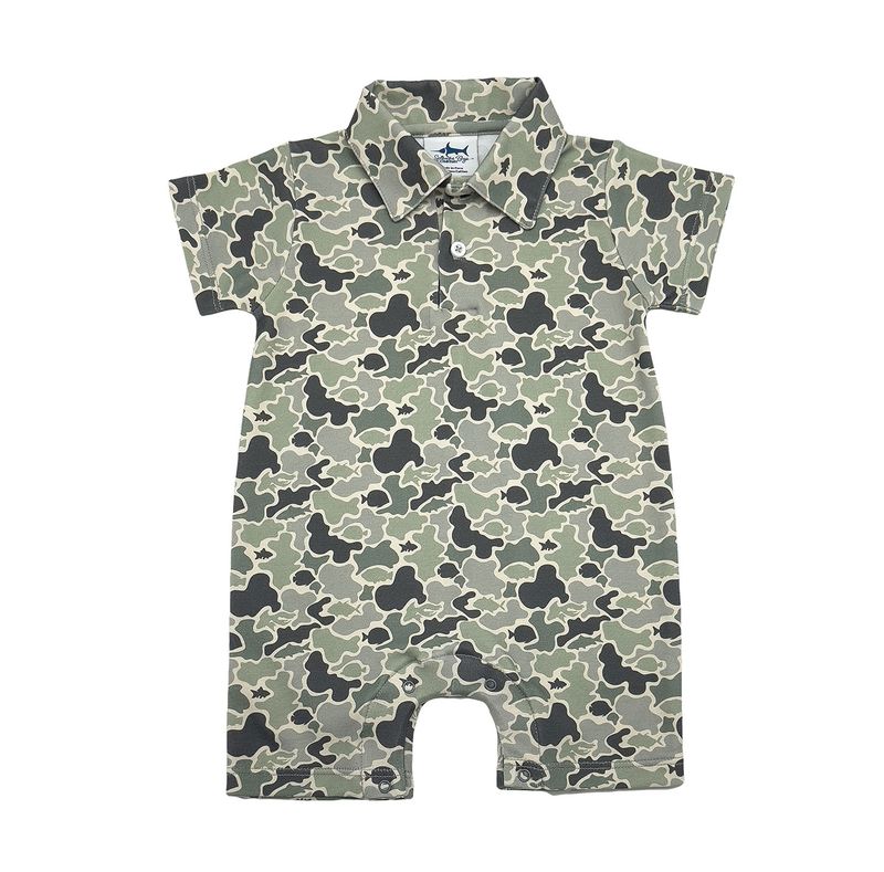 Camo Signature Pima Polo Romper (SS)