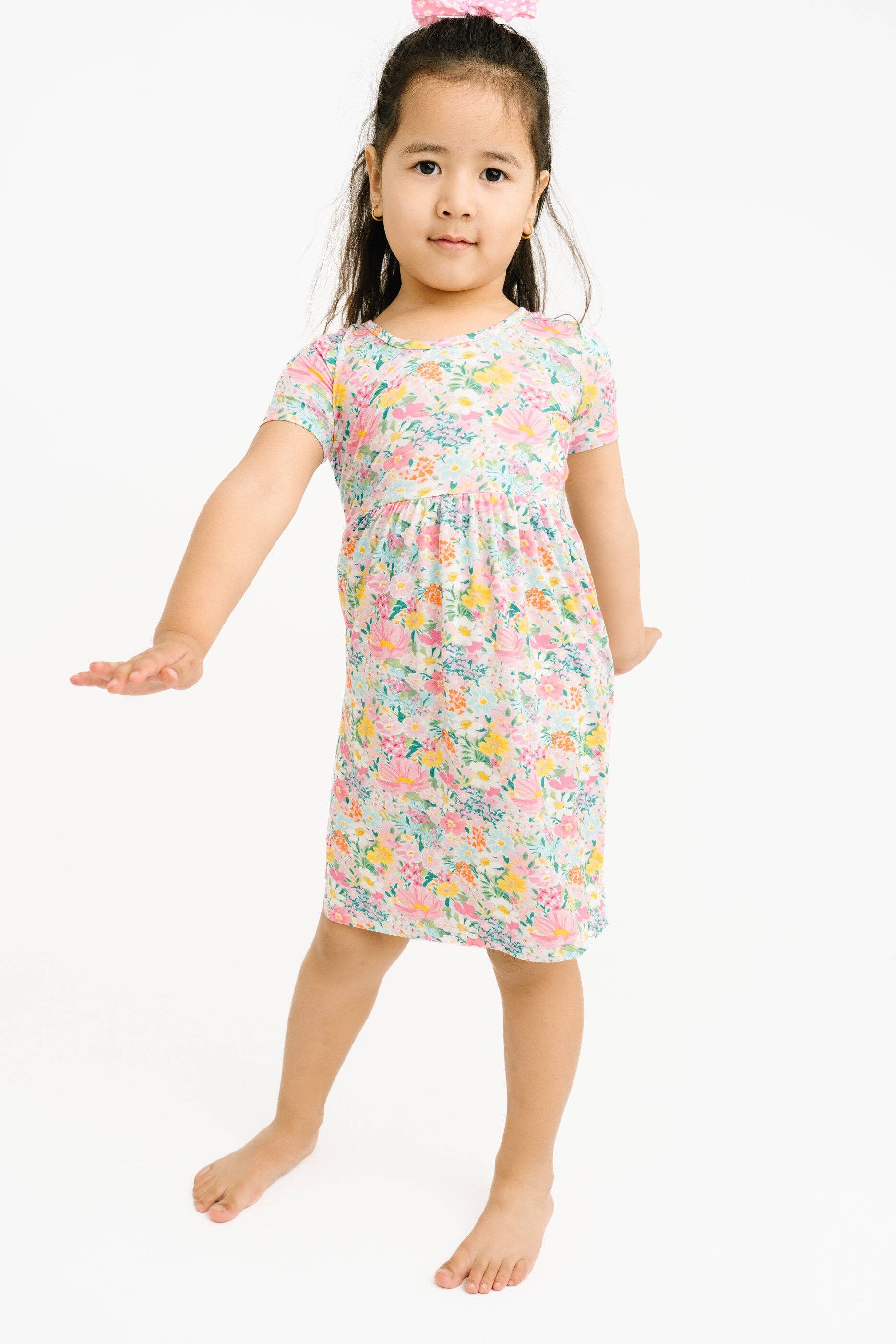 Garden Glow Short Sleeve Bamboo Dress