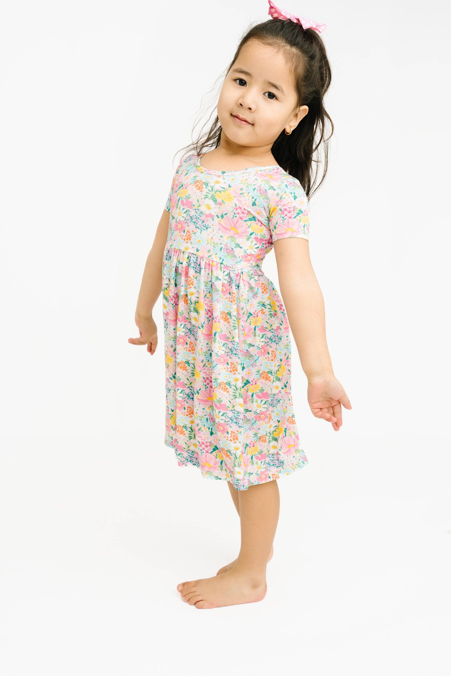 Garden Glow Short Sleeve Bamboo Dress