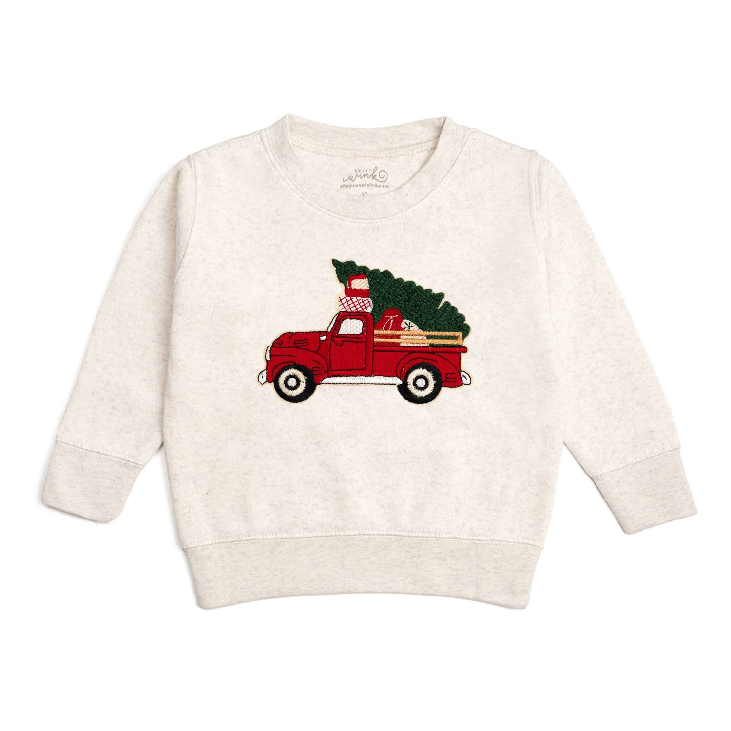 Christmas Truck Patch Sweatshirt