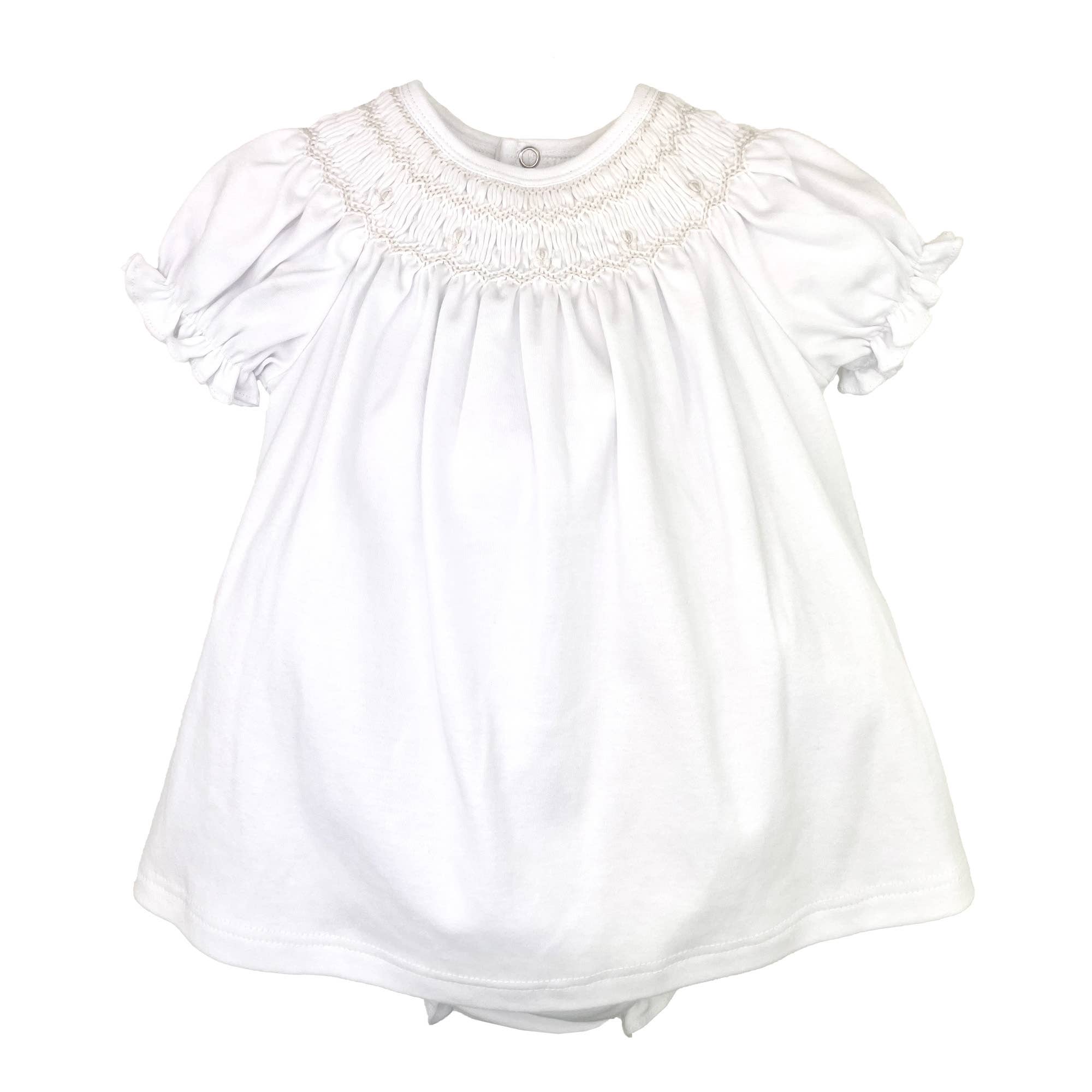 Bishop Smocked Knit Dress