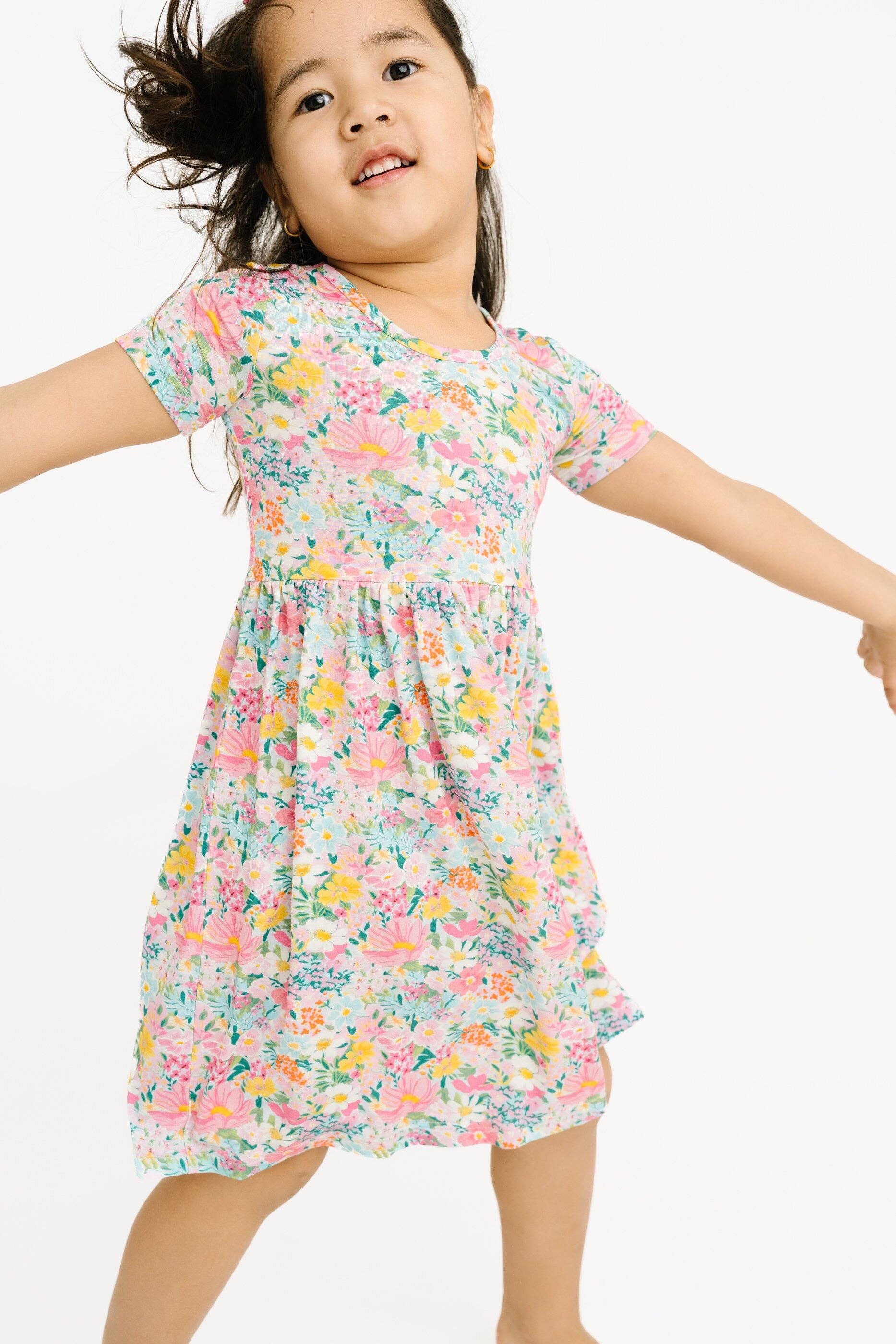 Garden Glow Short Sleeve Bamboo Dress