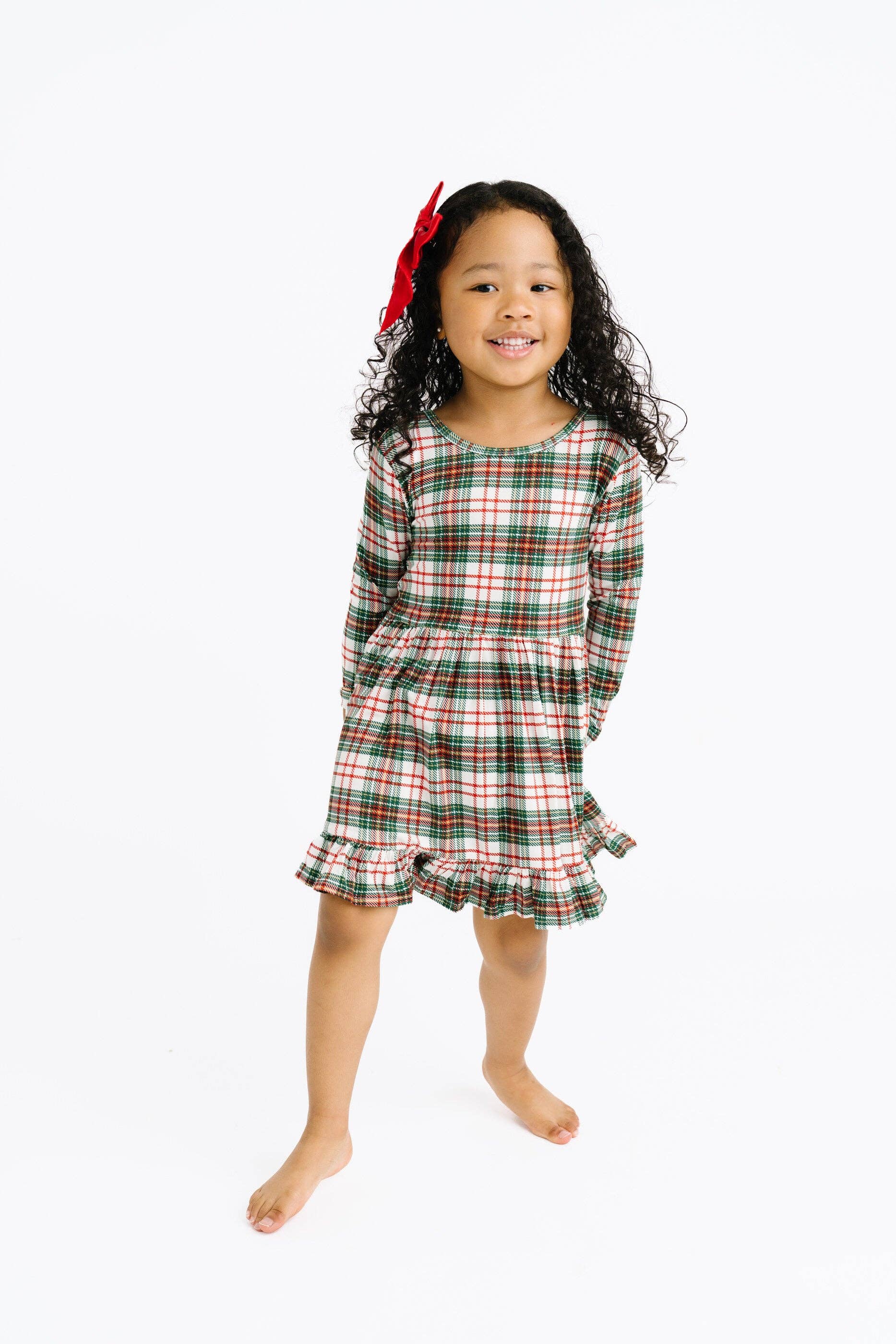 Christmas Plaid Bamboo Dress
