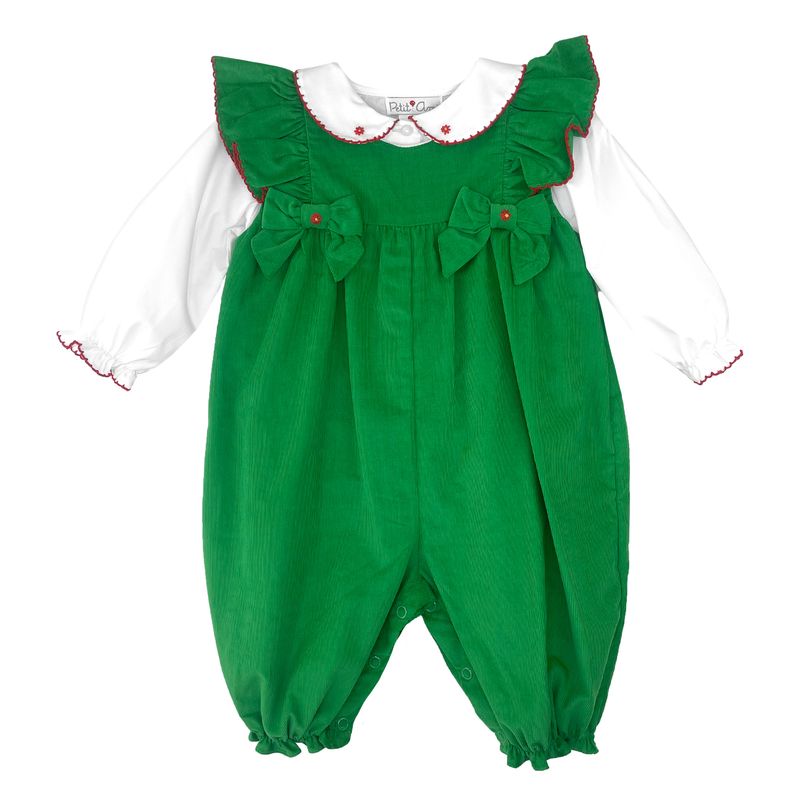 Green Corduroy Smocked Longall
