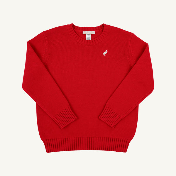 Isaac's Sweater - Richmond Red with Palmetto Pearl