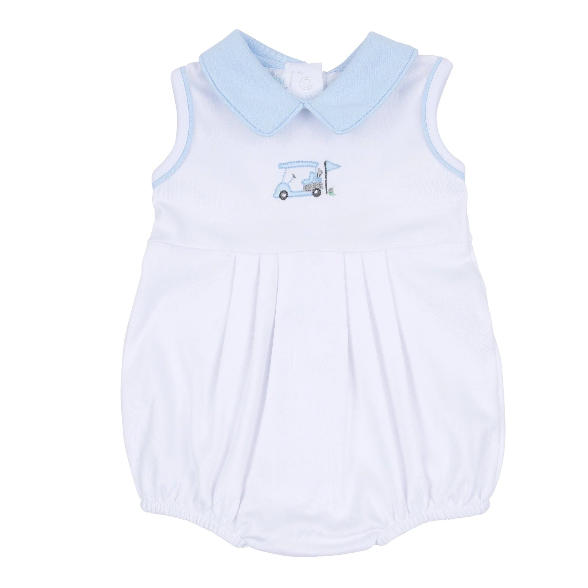 Little Golfer Collared Bubble - Light Blue