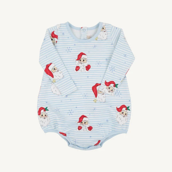 Long Sleeve Patton Play Bubble - Dear Santa with Buckhead Blue