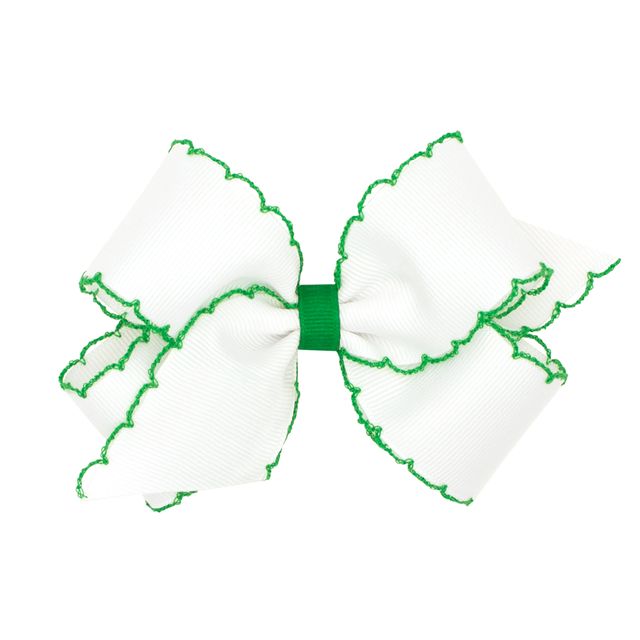 King Moonstitch Grosgrain Hair Bow with Contrasting Wrap