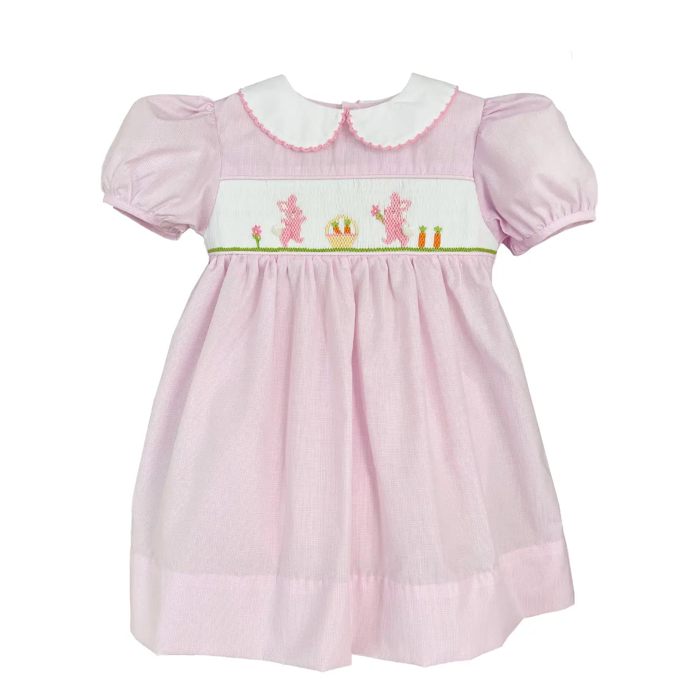 Easter Bunny Hand Picture Smocked Dress
