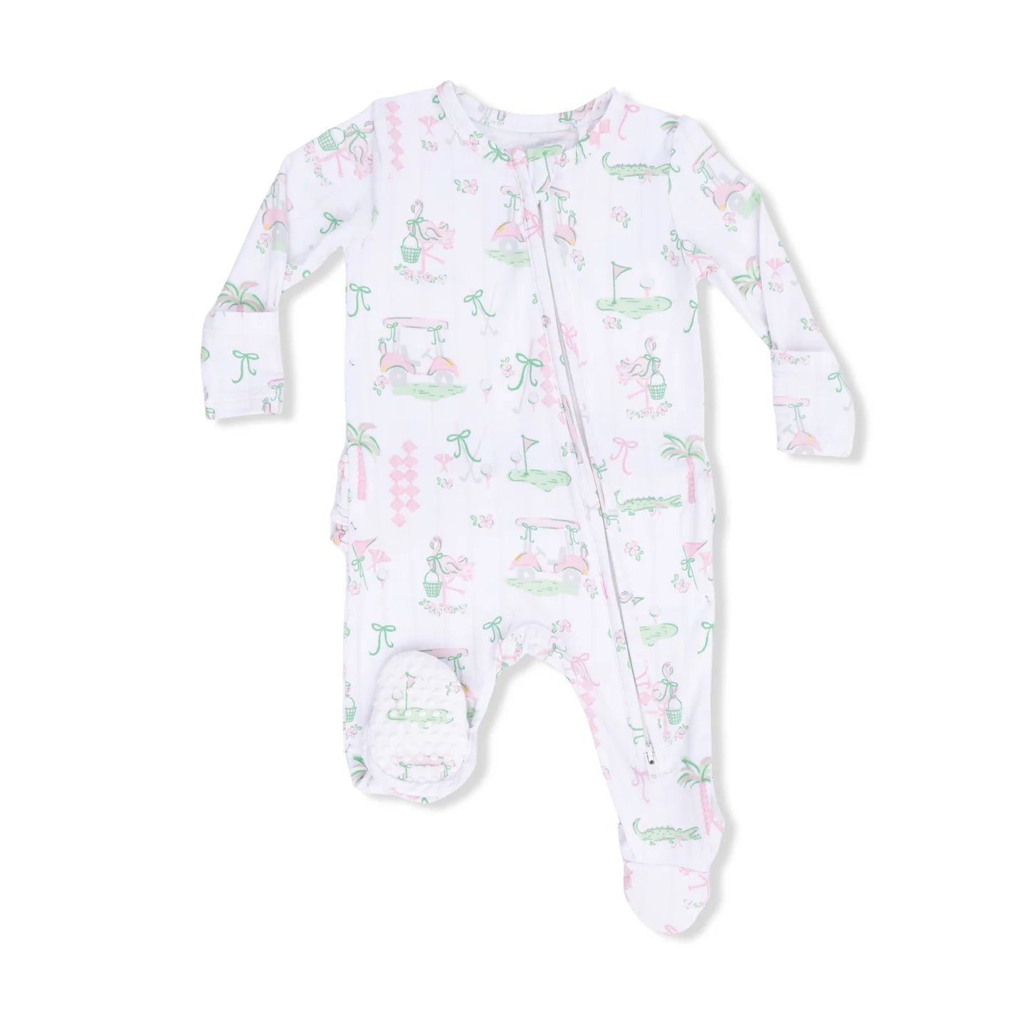 Pretty Golf-2 Way Ruffle Back Zipper Footie