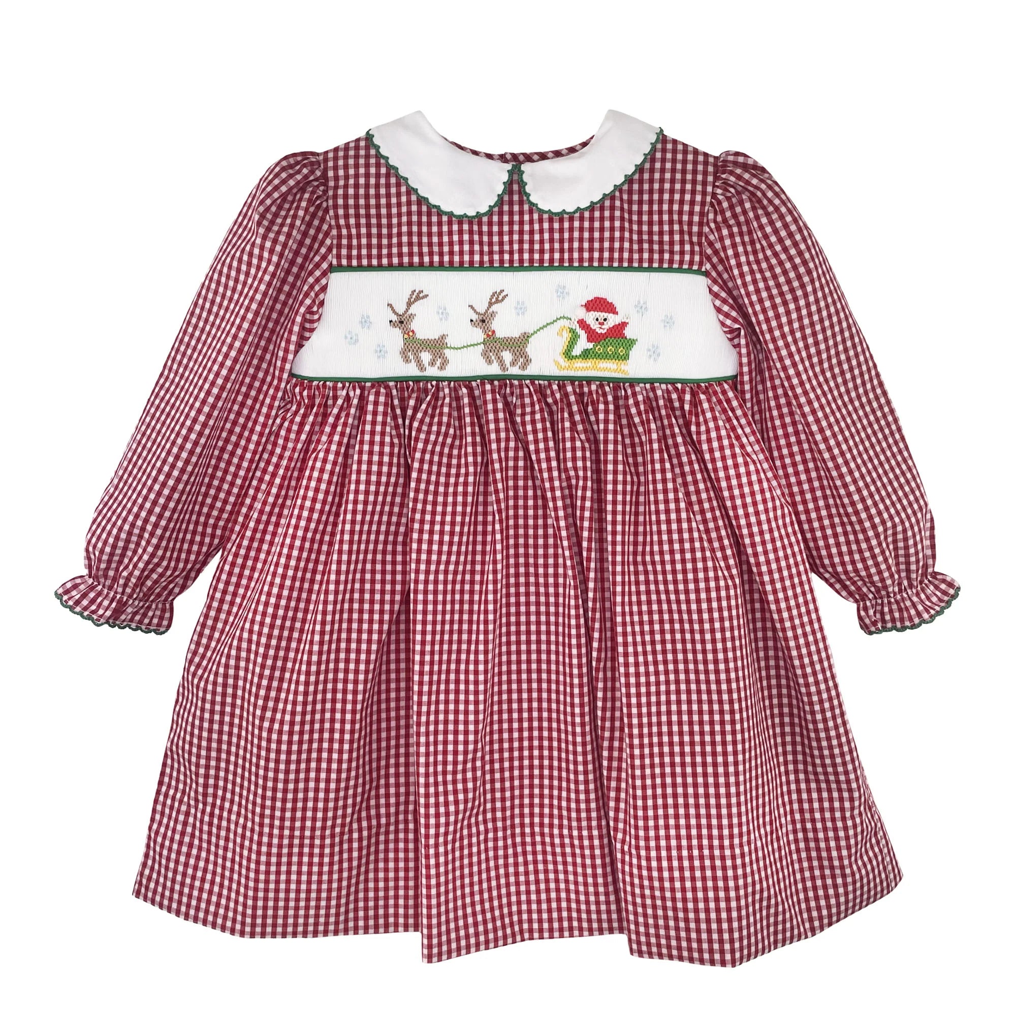 Christmas Dress with Hand Picture Smocking
