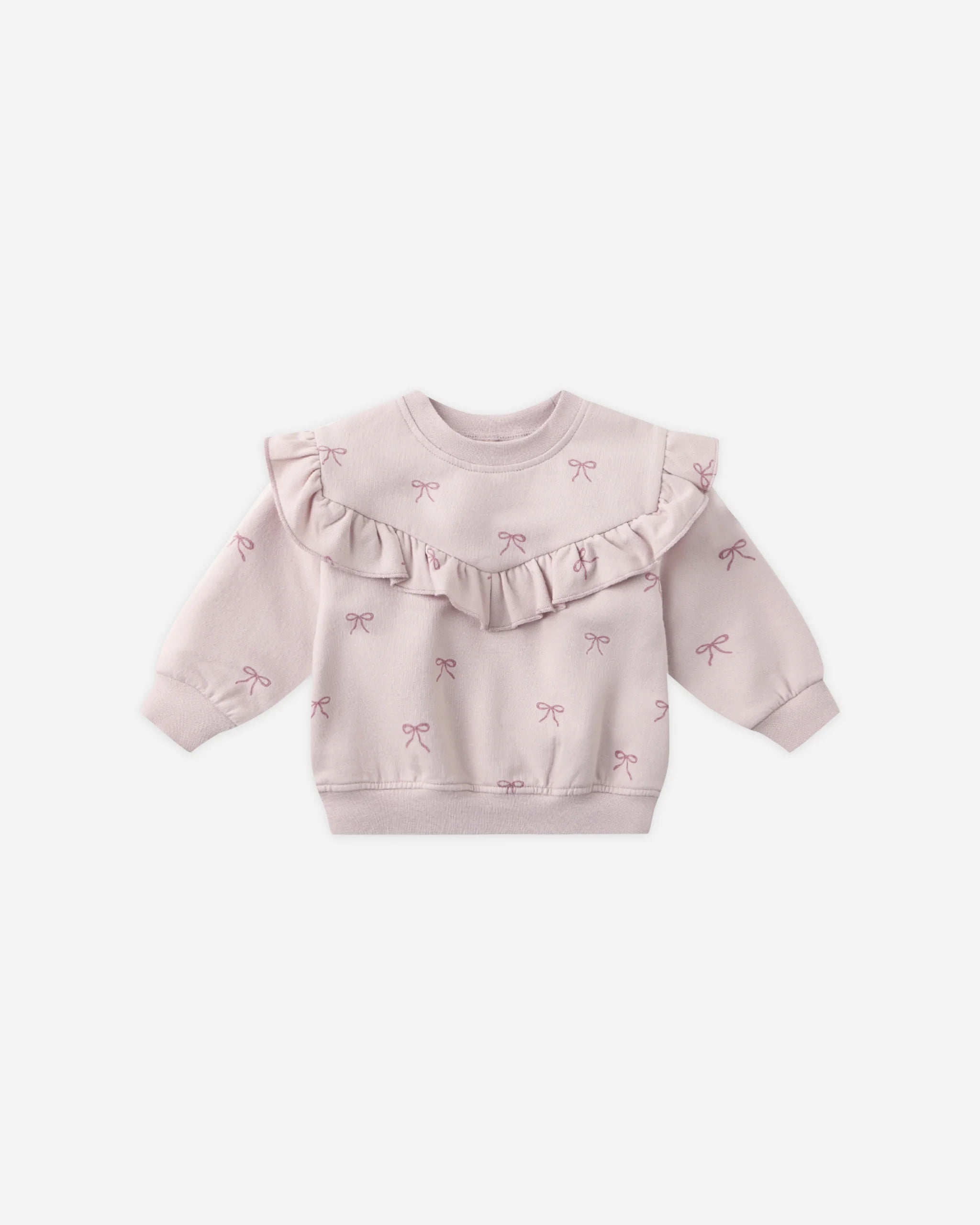 Ruffle Fleece Sweatshirt Bows