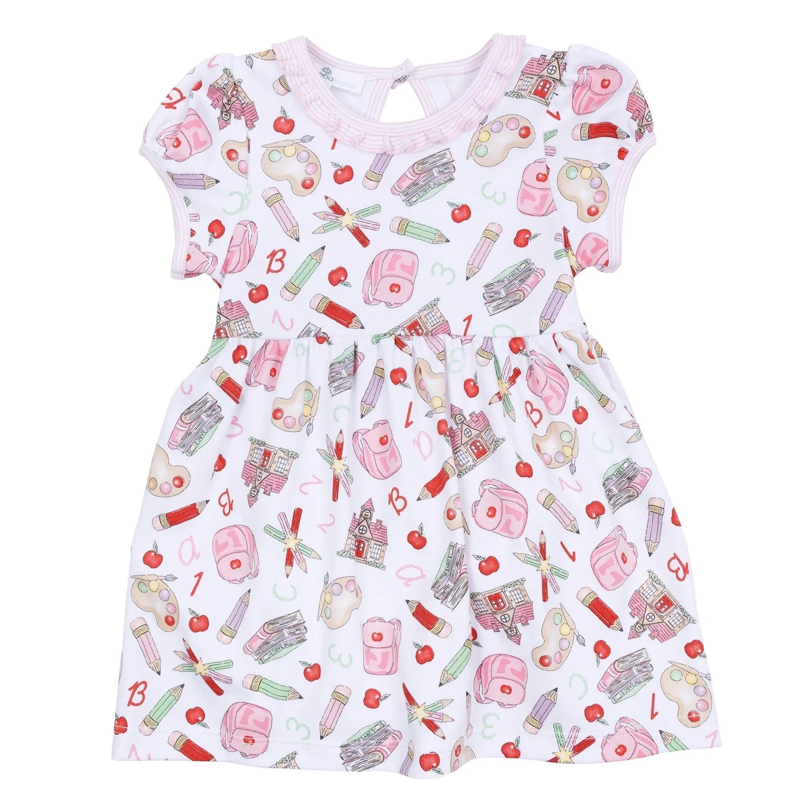 School Day Sweetness Short Sleeve Dress - Pink