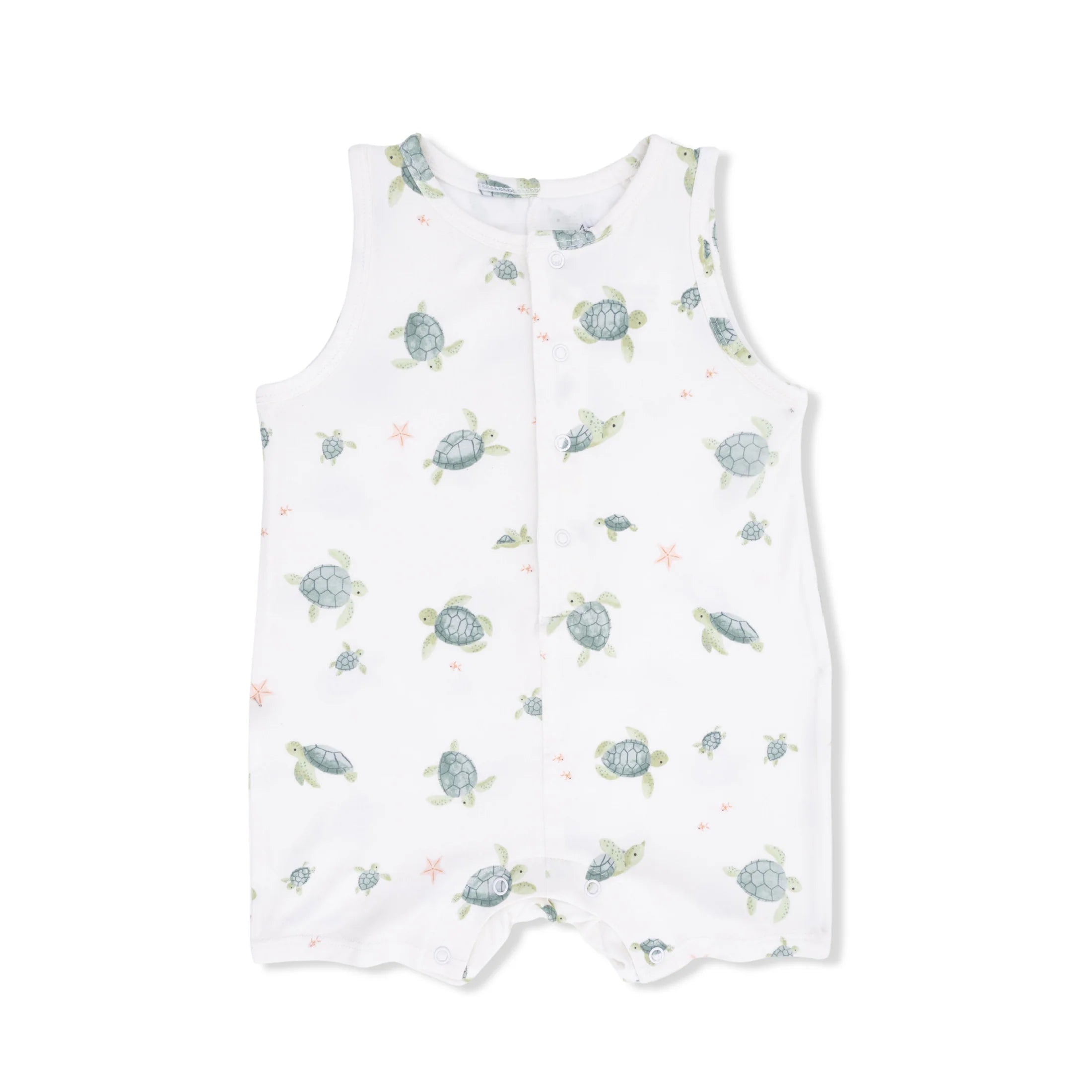 Sea Turtles-Sleeveless Shortie Romper