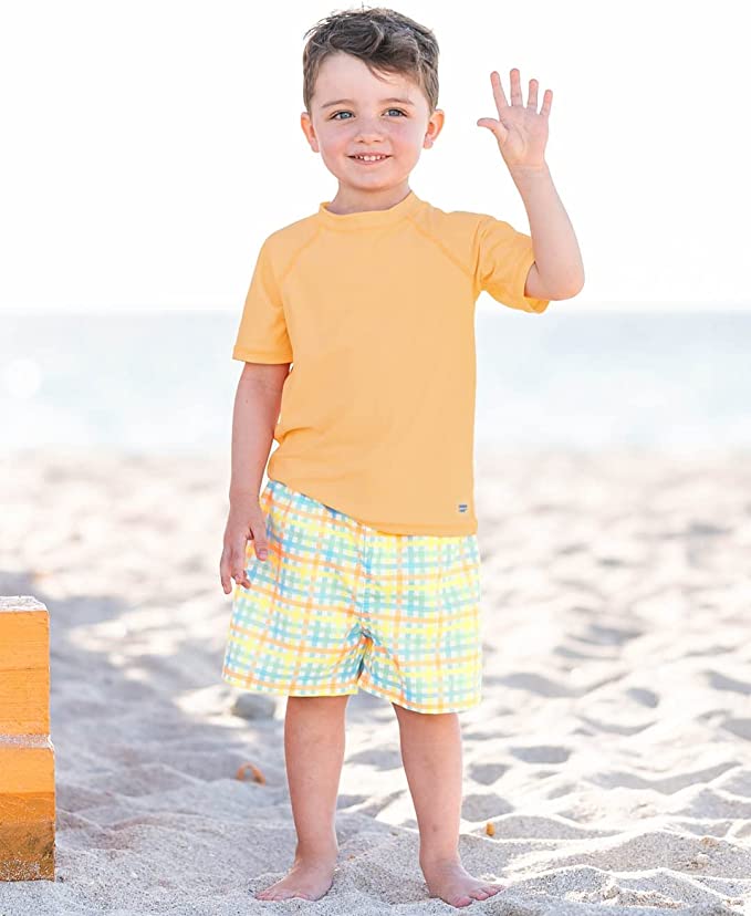 Summertime Gingham Swim Trunks