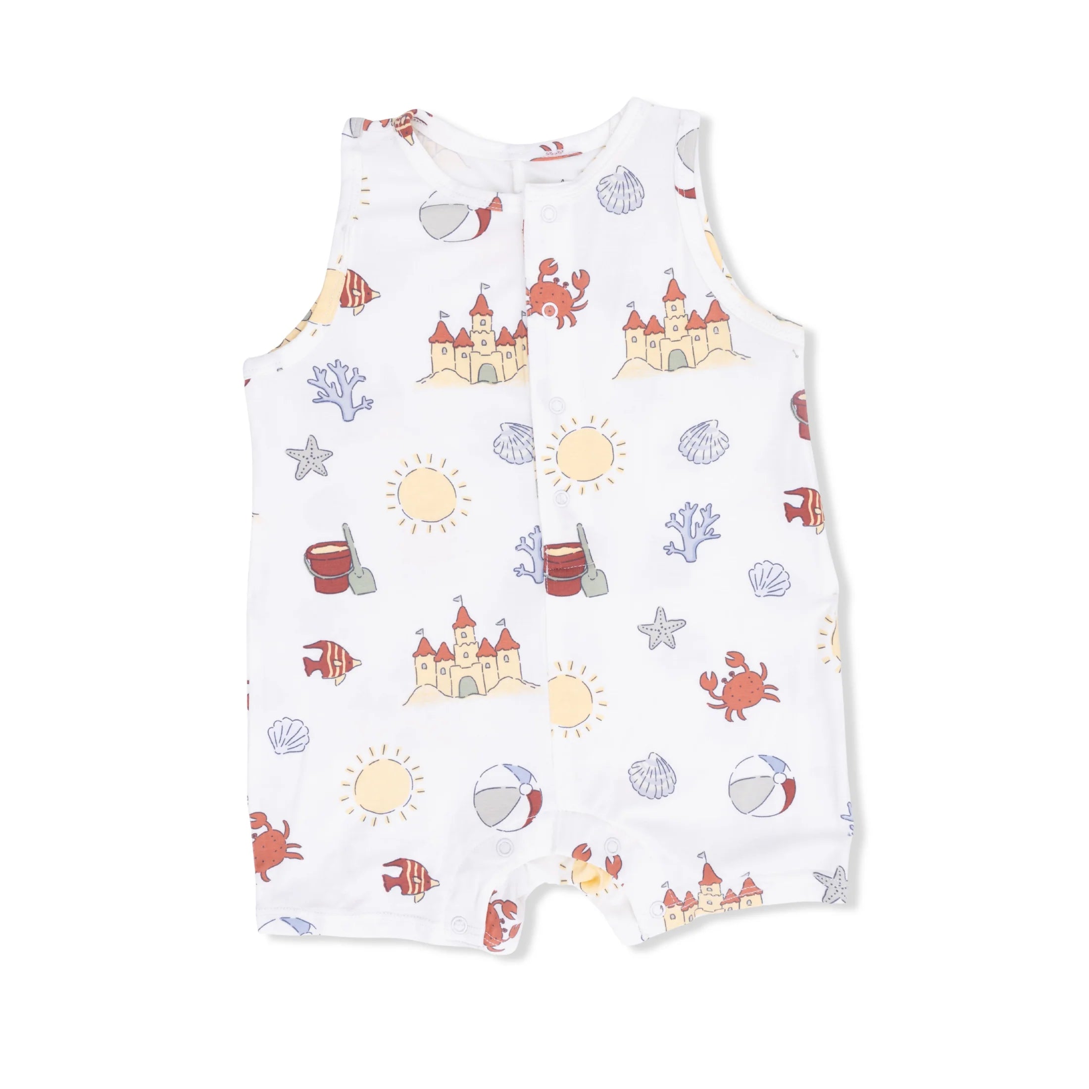 Sunny Sandcastles-Sleeveless Shortie Romper
